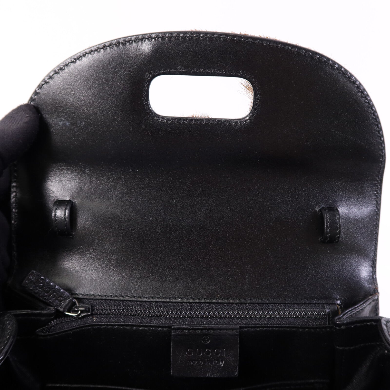 GUCCI 馬毛/牛皮皮革Vintage Bamboo手挽袋