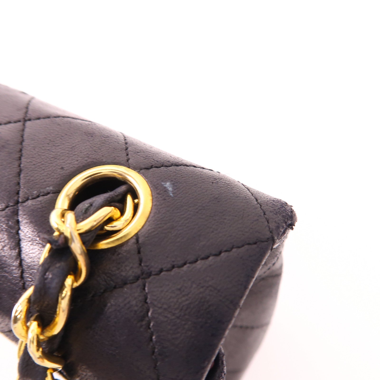 CHANEL 羊皮皮革Vintage Shoulder Bag金扣鏈帶肩背袋