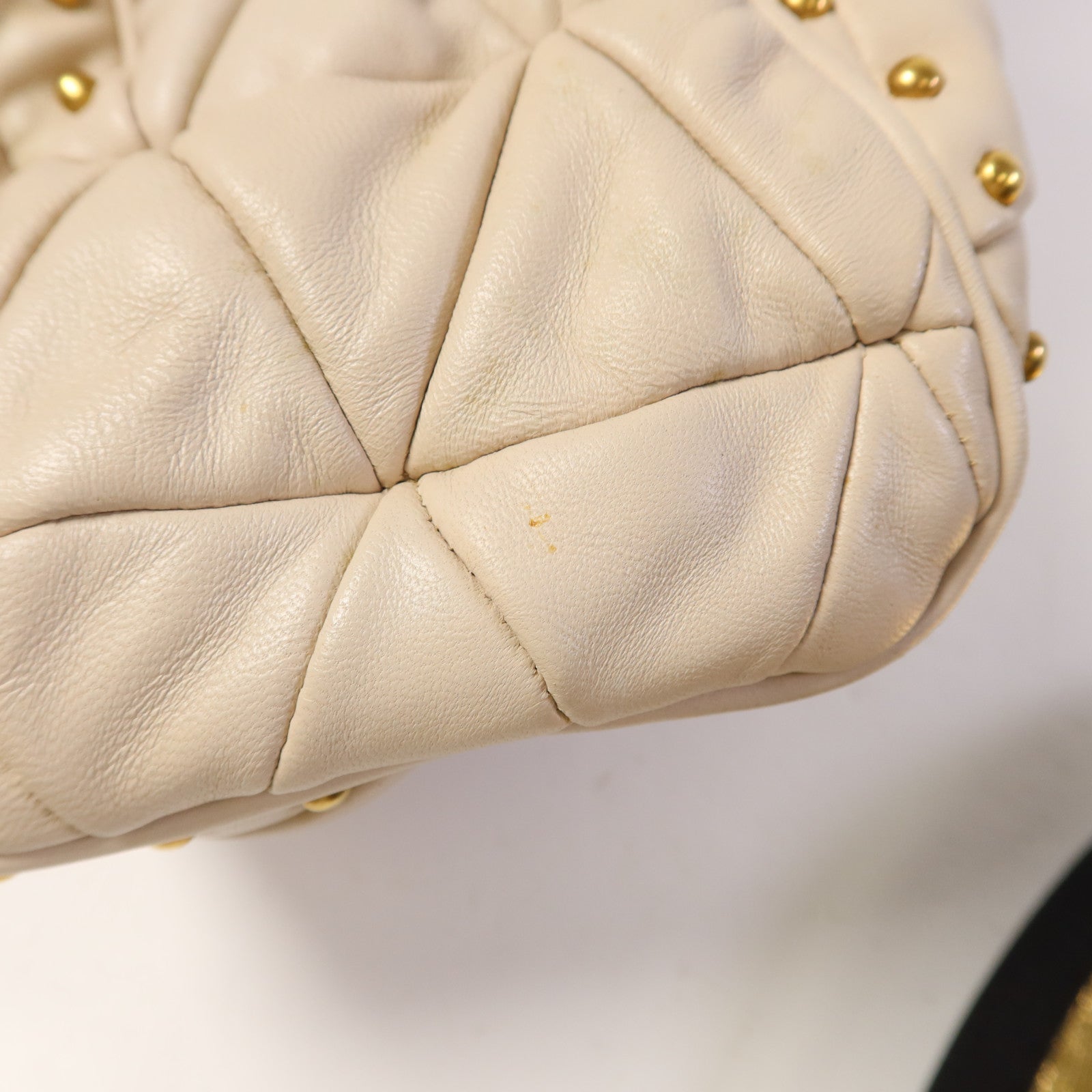 Miu Miu 羊皮皮革2 Way Shoulder Bag金扣手挽肩背兩用袋