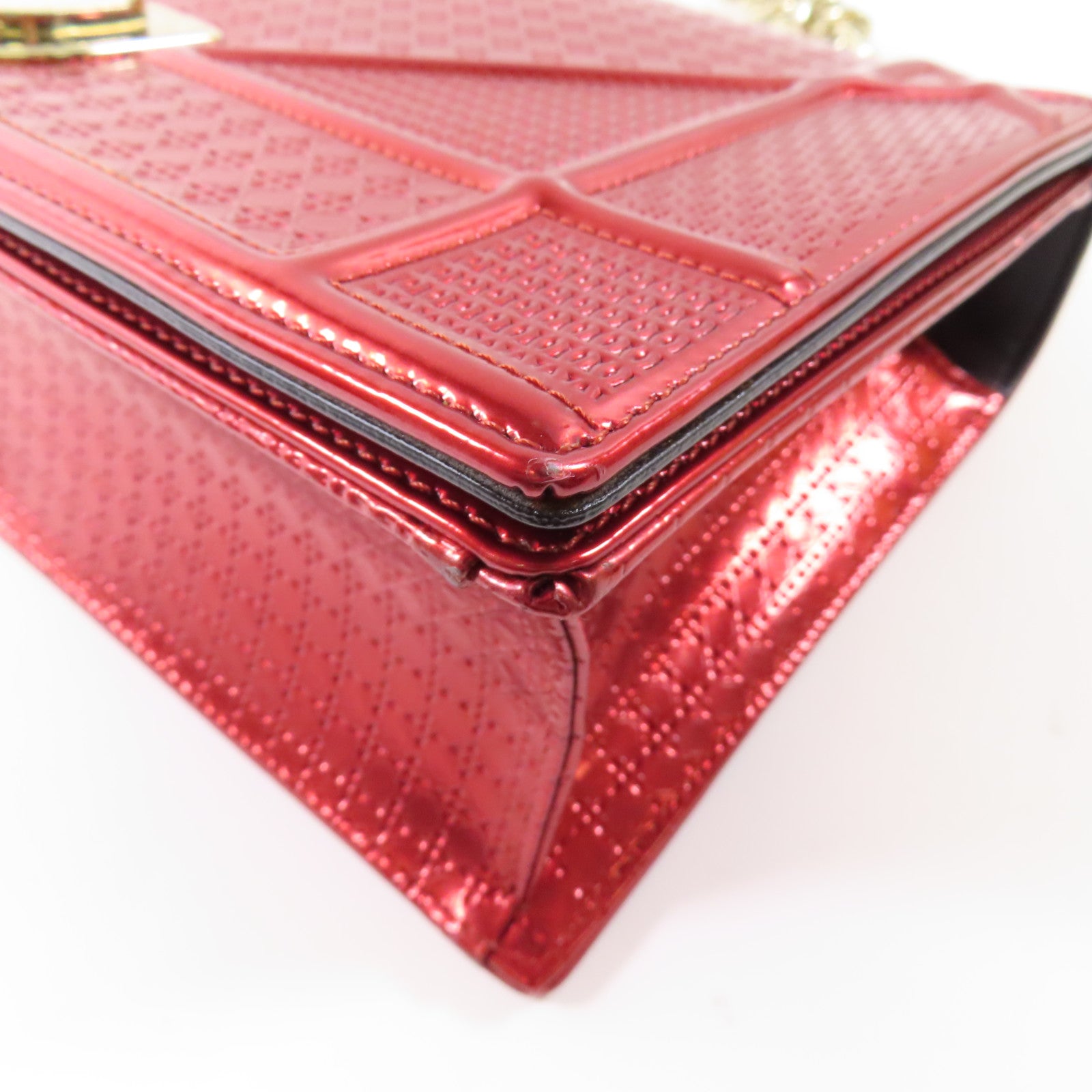 Dior 牛皮皮革Diorama金扣鏈帶肩背袋