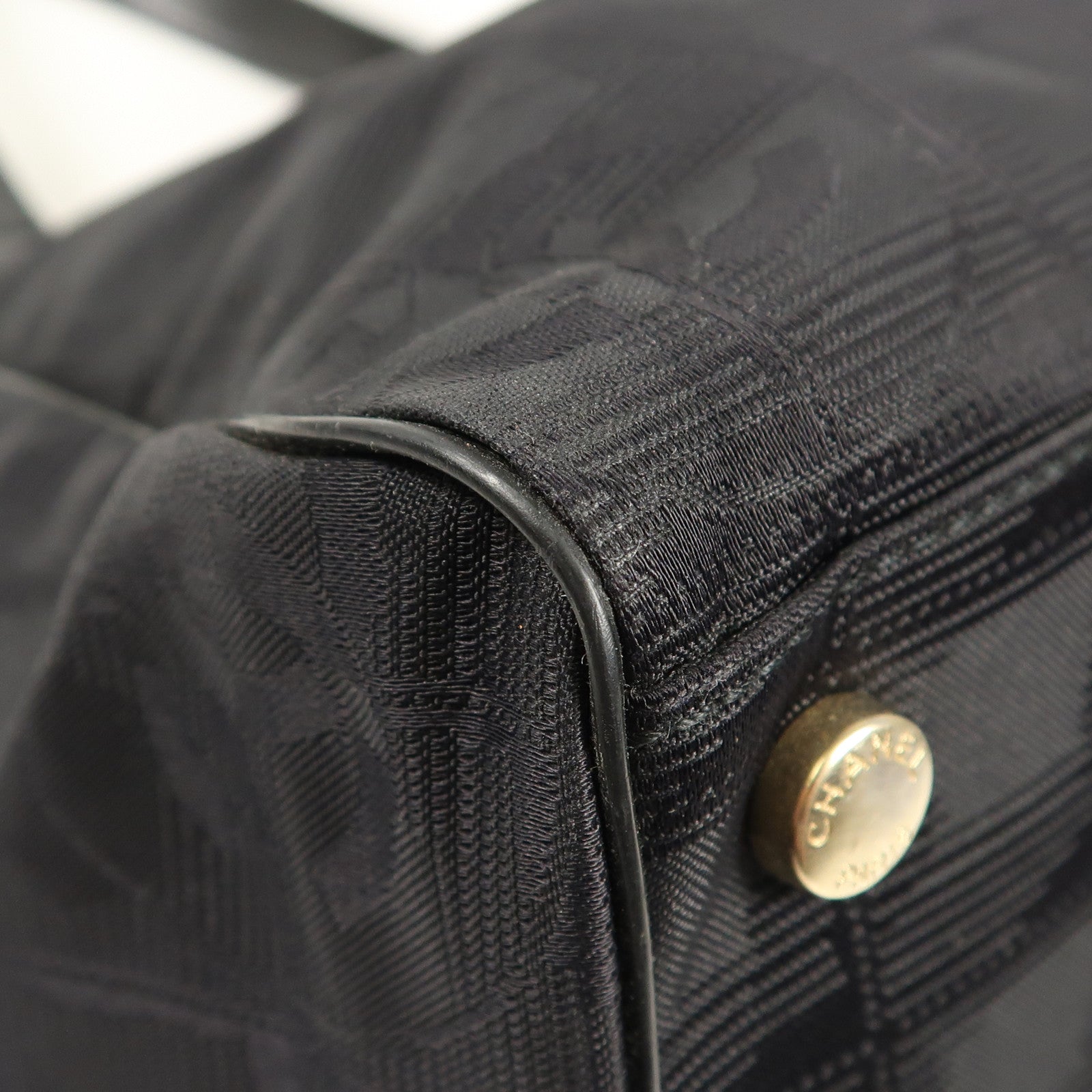 CHANEL CC GHW New Travel Line Tote Bag Nylon Black