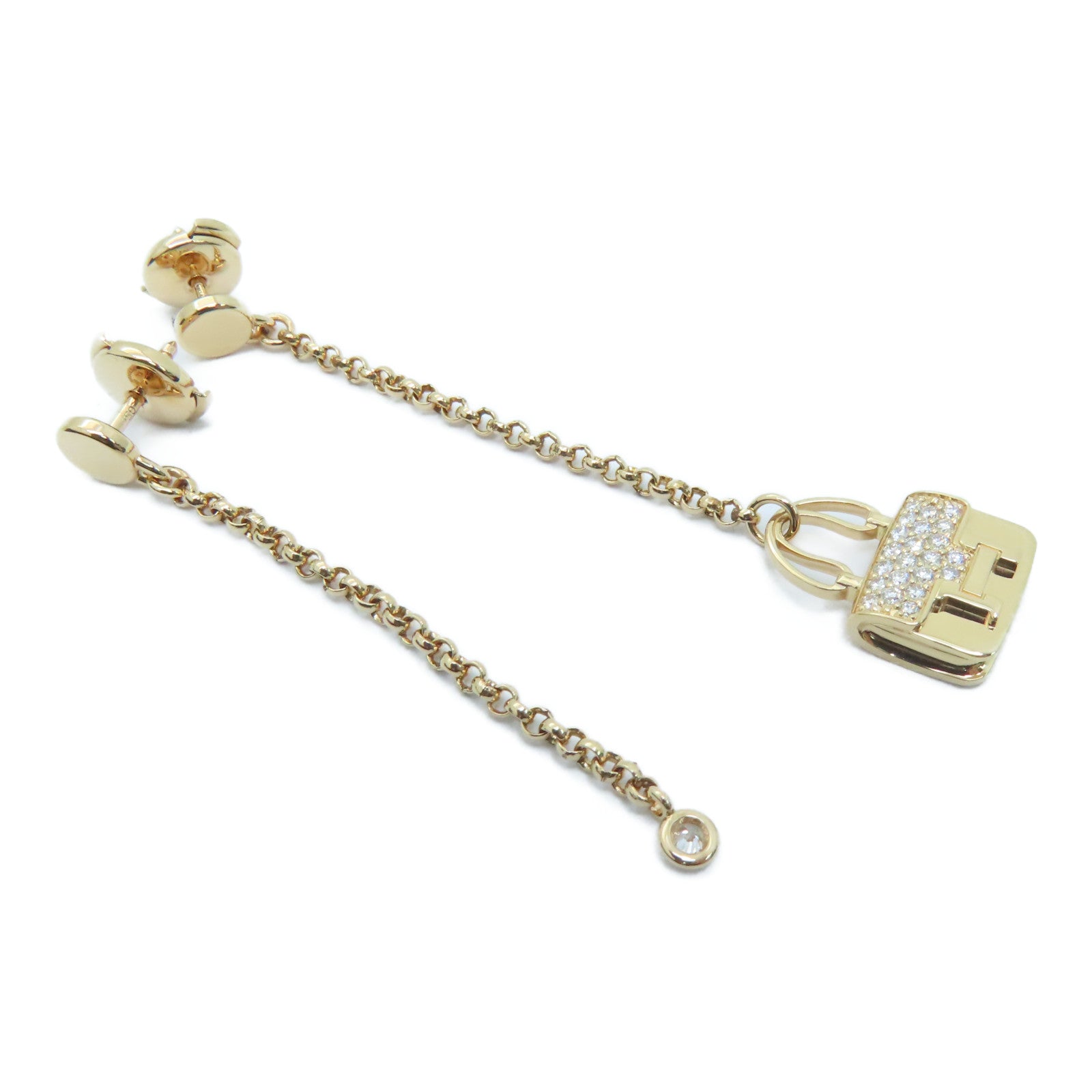HERMES 18K rose gold Amulettes Constance Earrings earrings