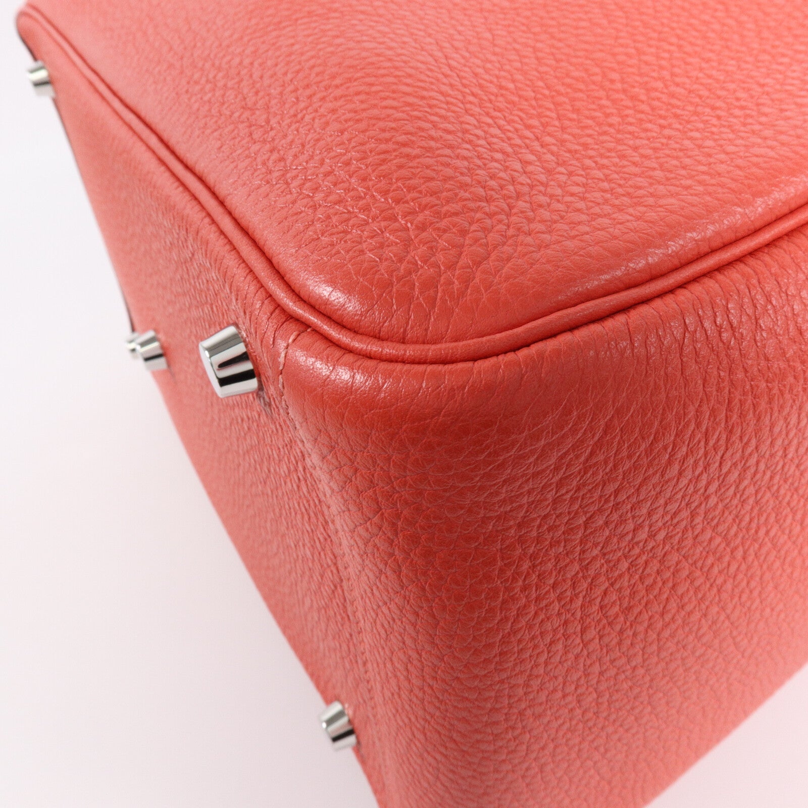 HERMES Clemence皮革Lindy 30手挽肩背兩用袋Rouge Pivoine