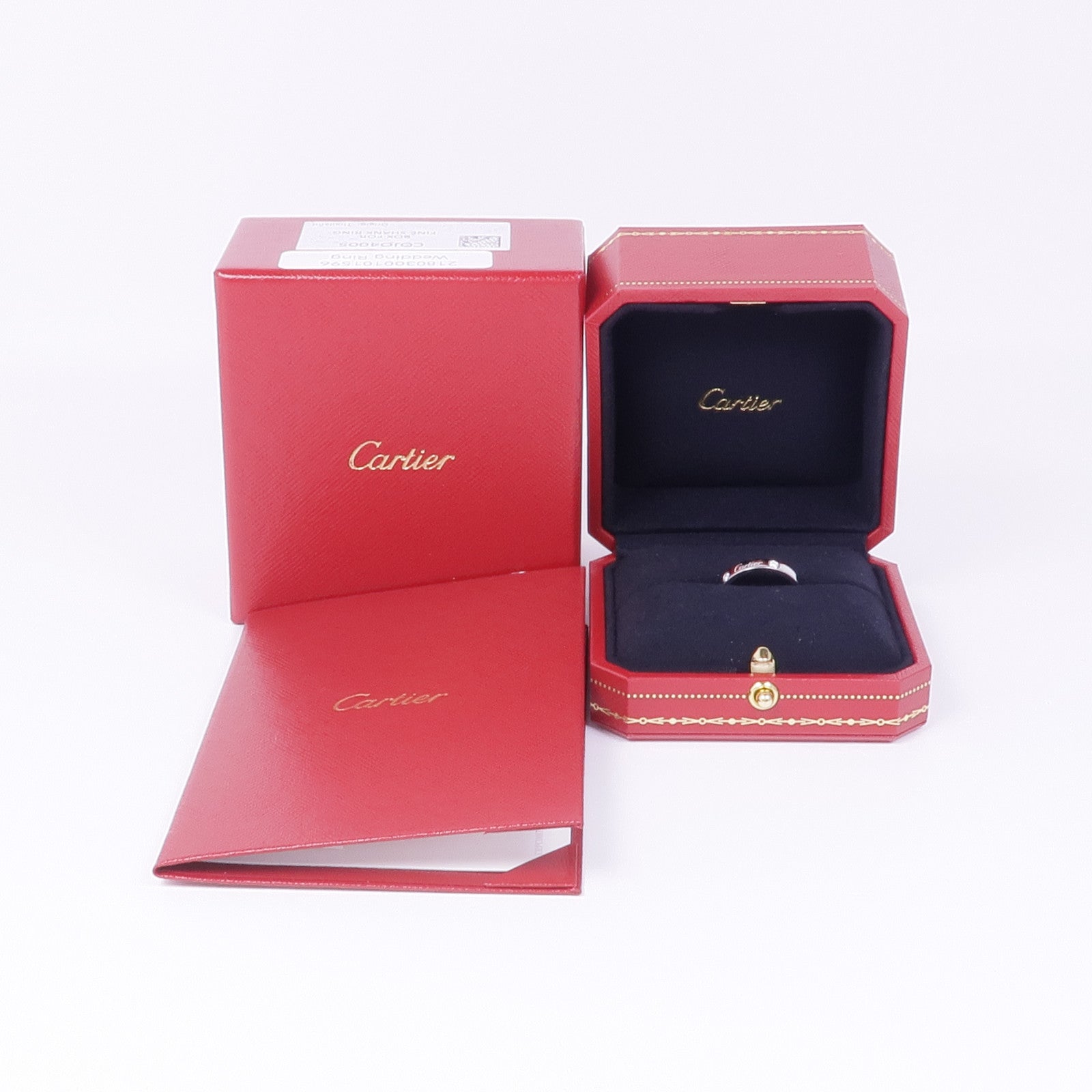 CARTIER PT950鉑金C de Cartier Wedding Ring鑽石戒指Cartier#51/US#5.5