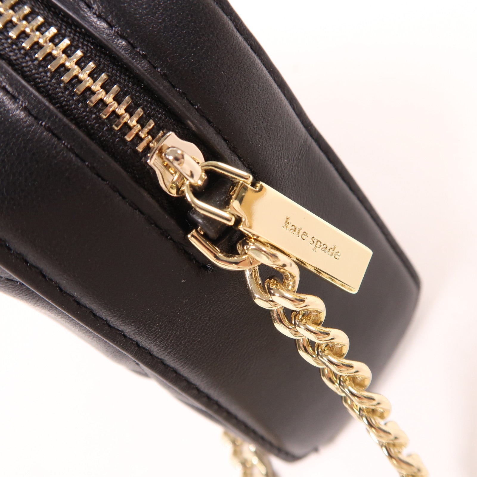 Kate Spade 牛皮皮革Chain Shoulder金扣鏈帶肩背袋
