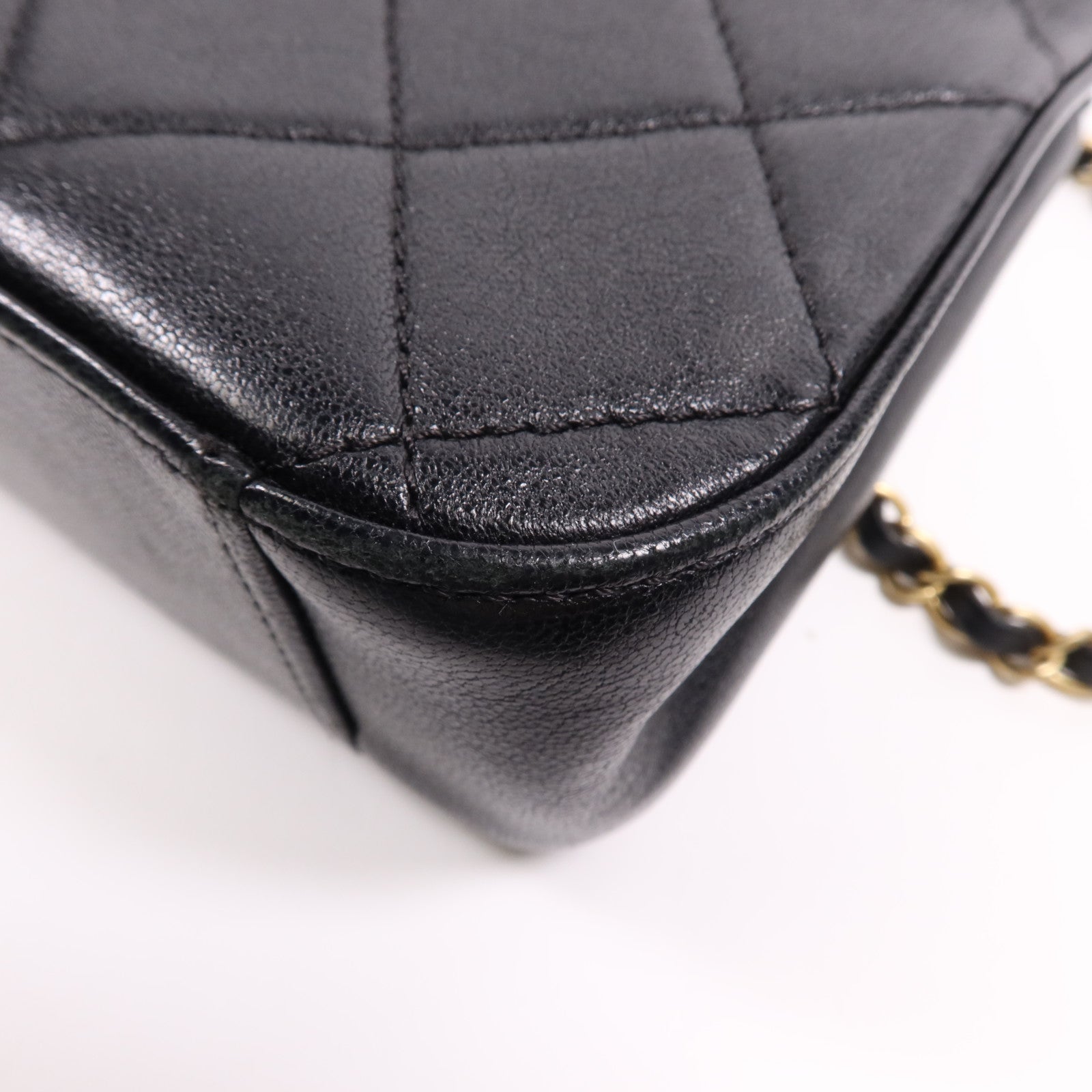 CHANEL 牛皮皮革Chain Shoulder Bag金扣鏈帶手挽肩背兩用袋