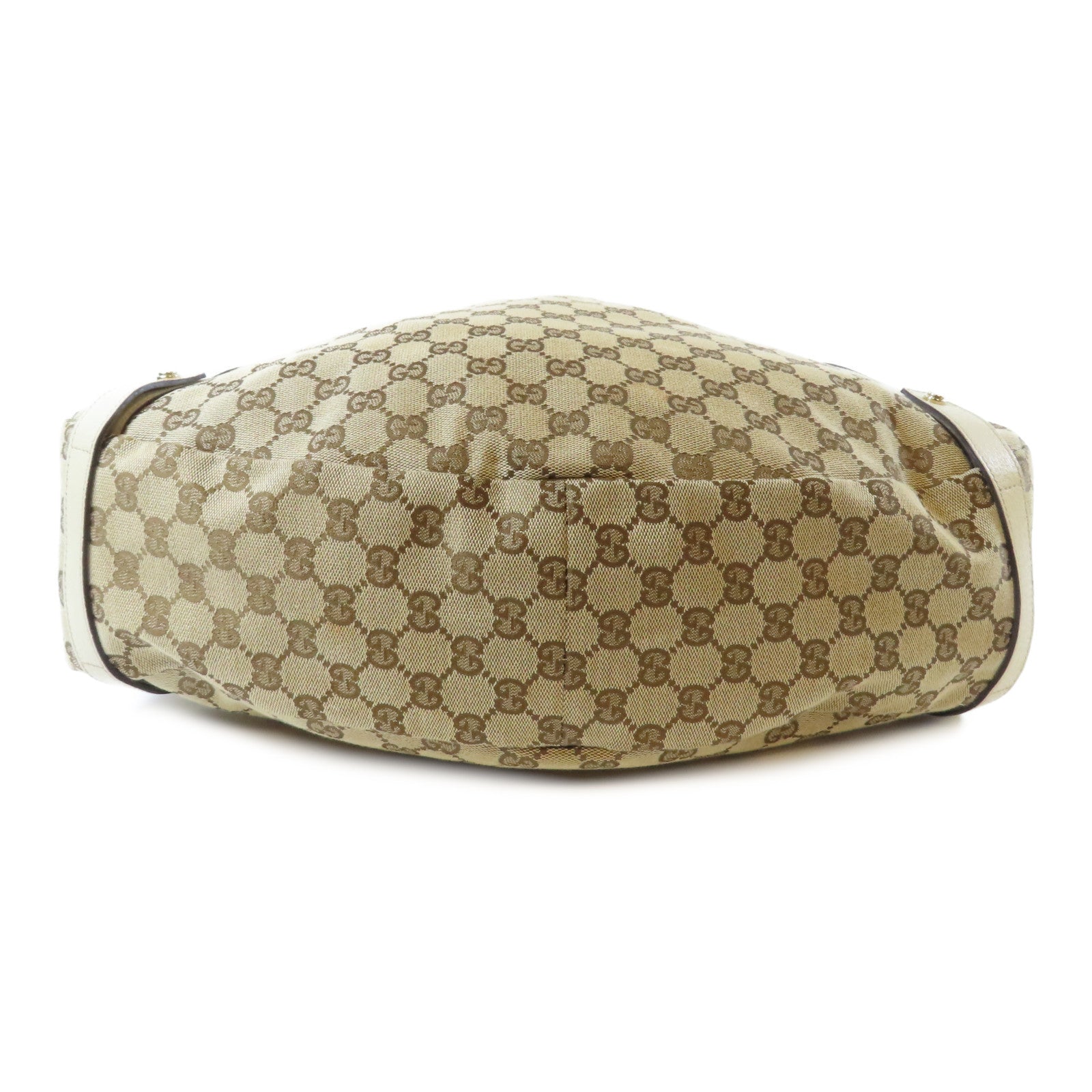 GUCCI 【激減優惠】帆布Abbey Shoulder Bag金扣肩背袋米色