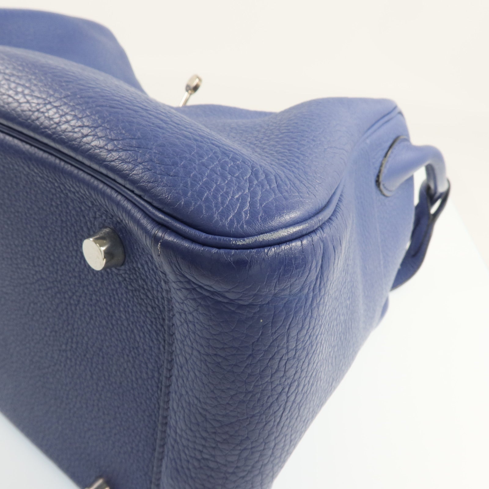 HERMES Clemence皮革Lindy 30銀扣肩背袋