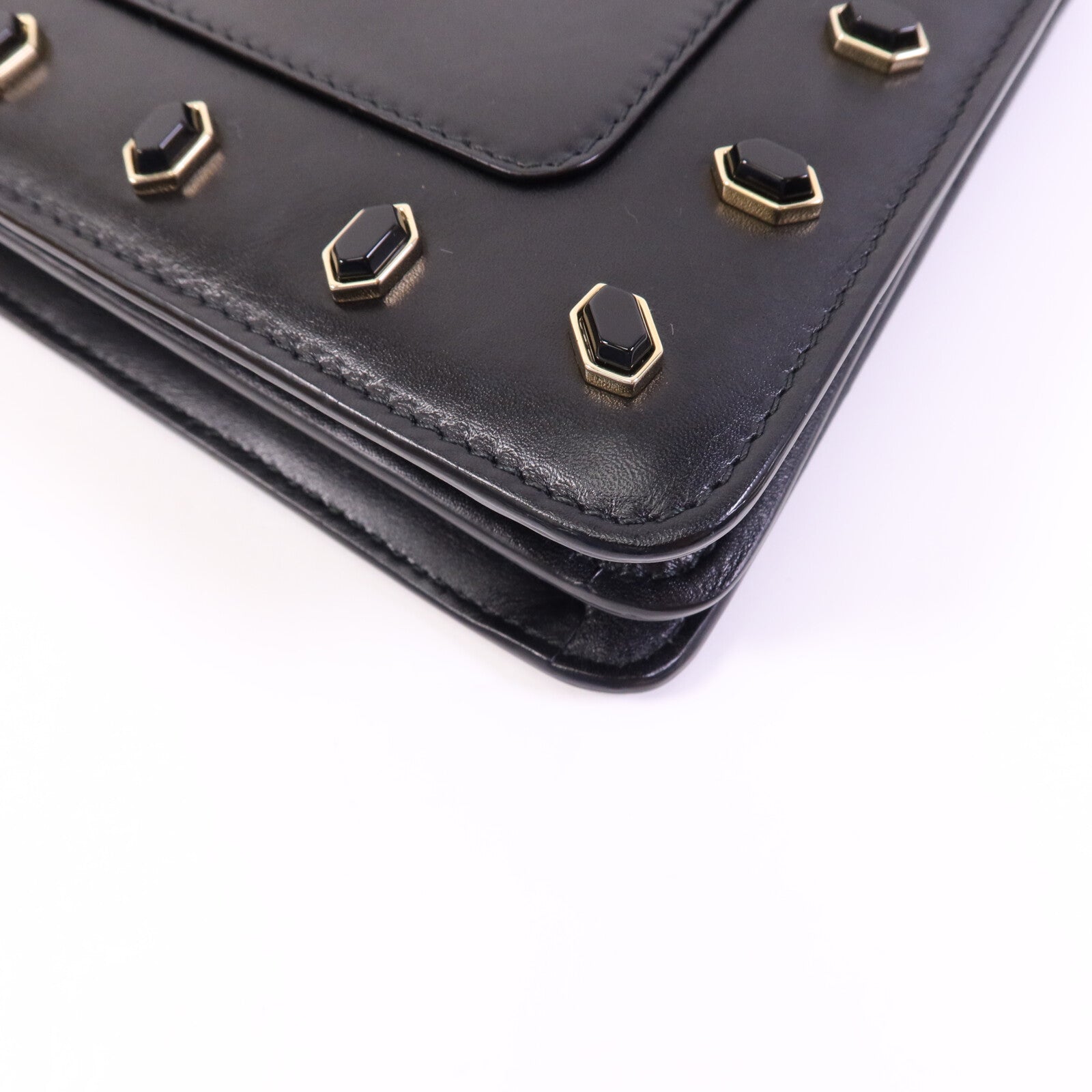 BVLGARI 牛皮皮革Serpenti Forever金扣鏈帶肩背袋