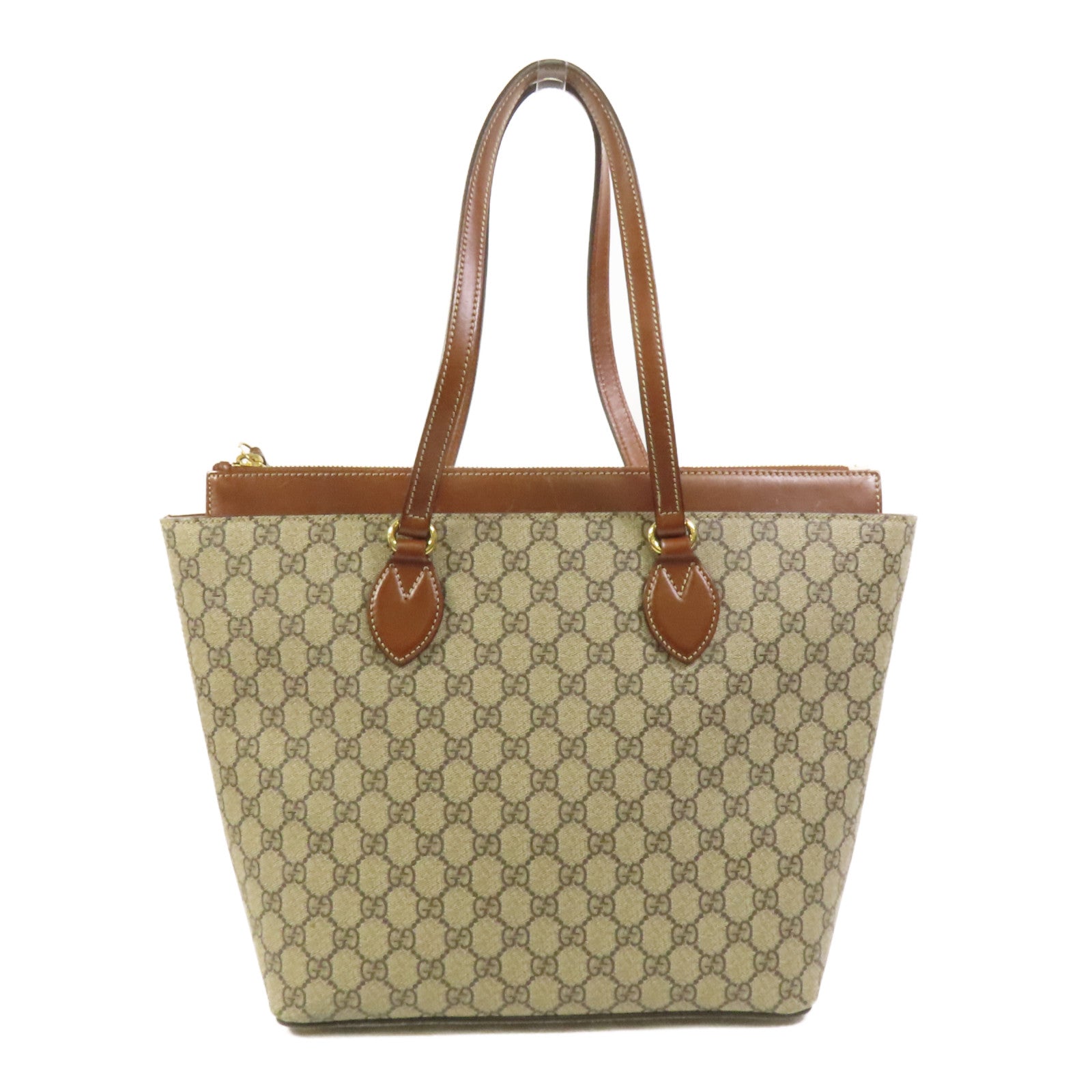 GUCCI 塗層帆布GG Supreme金扣肩背袋