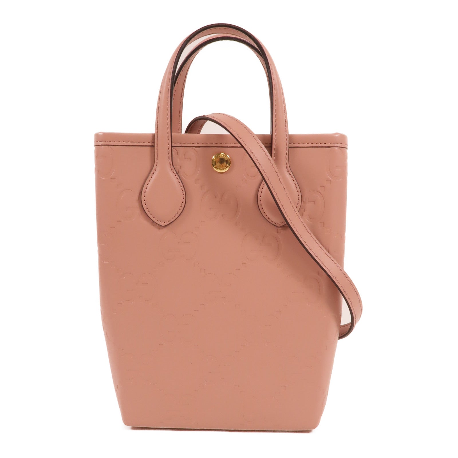 GUCCI 牛皮皮革GG Leather Super Mini To Bag手挽肩背兩用袋
