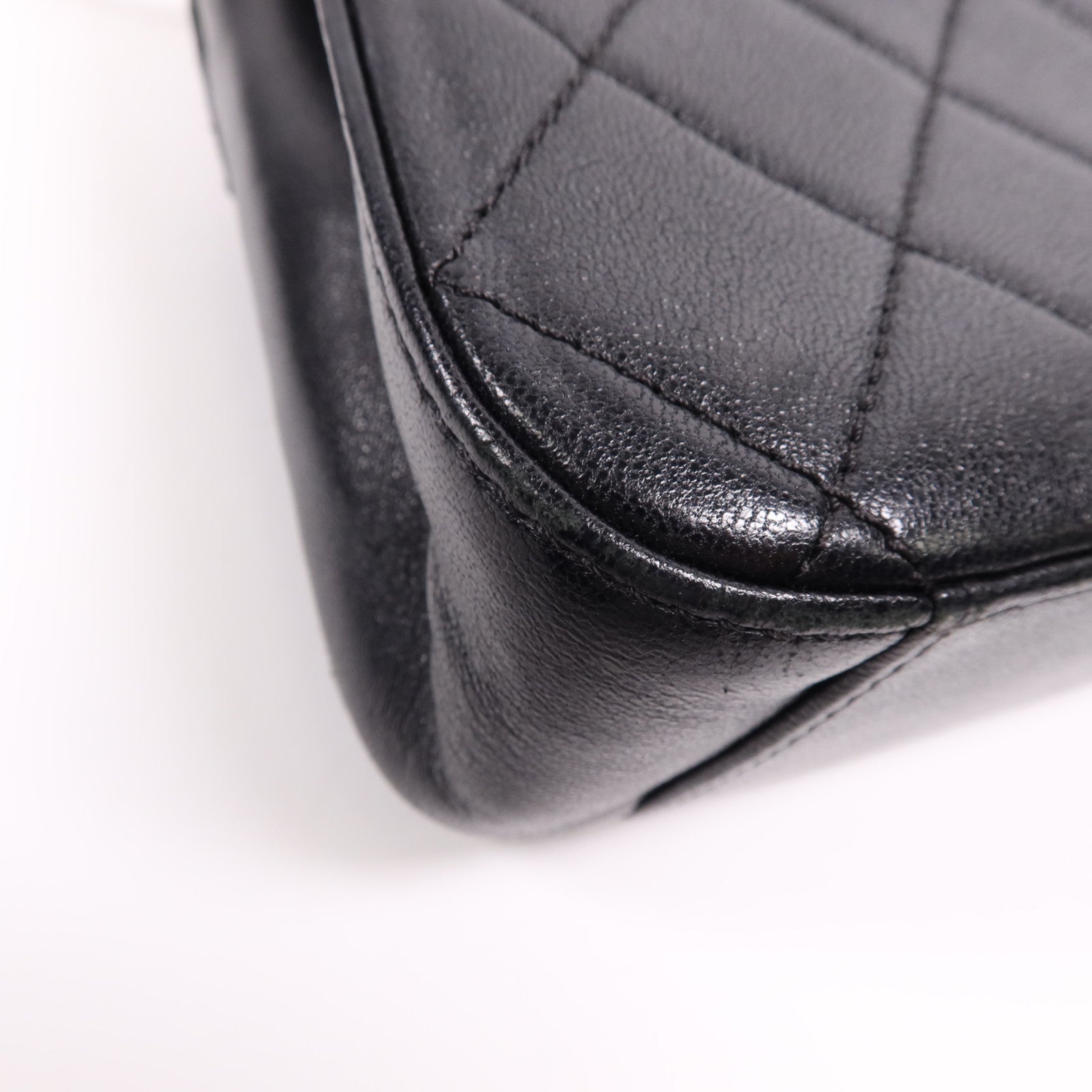 CHANEL 牛皮皮革Chain Shoulder Bag金扣鏈帶手挽肩背兩用袋