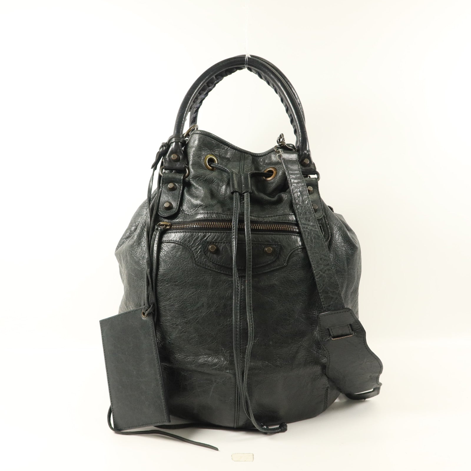 BALENCIAGA 牛皮皮革Classic Pompon手挽肩背兩用袋