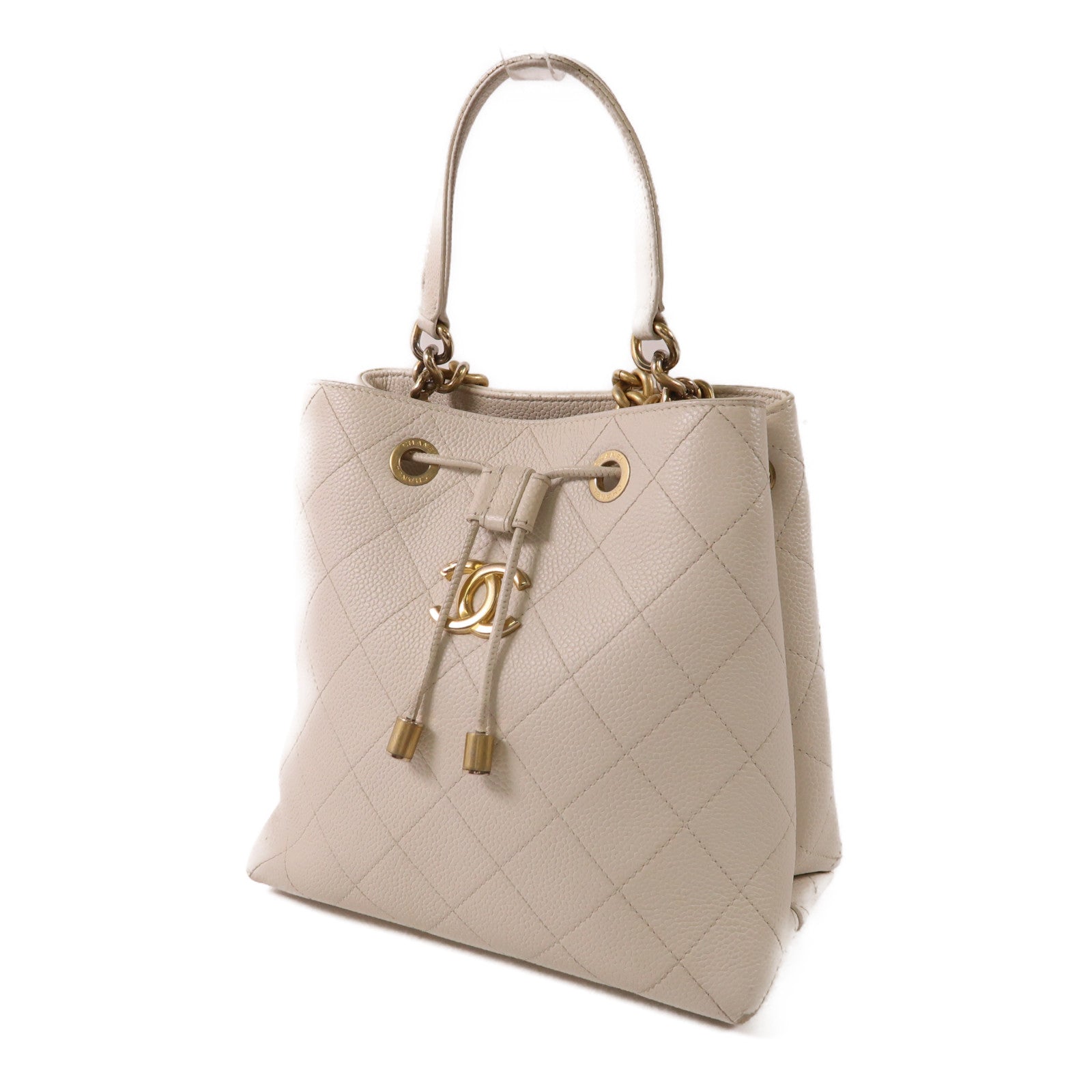 CHANEL 牛皮皮革2 Way Shoulder Bag金扣手挽肩背兩用袋