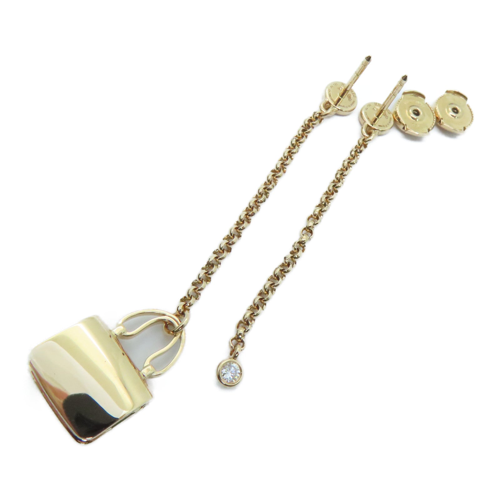HERMES 18K rose gold Amulettes Constance Earrings earrings