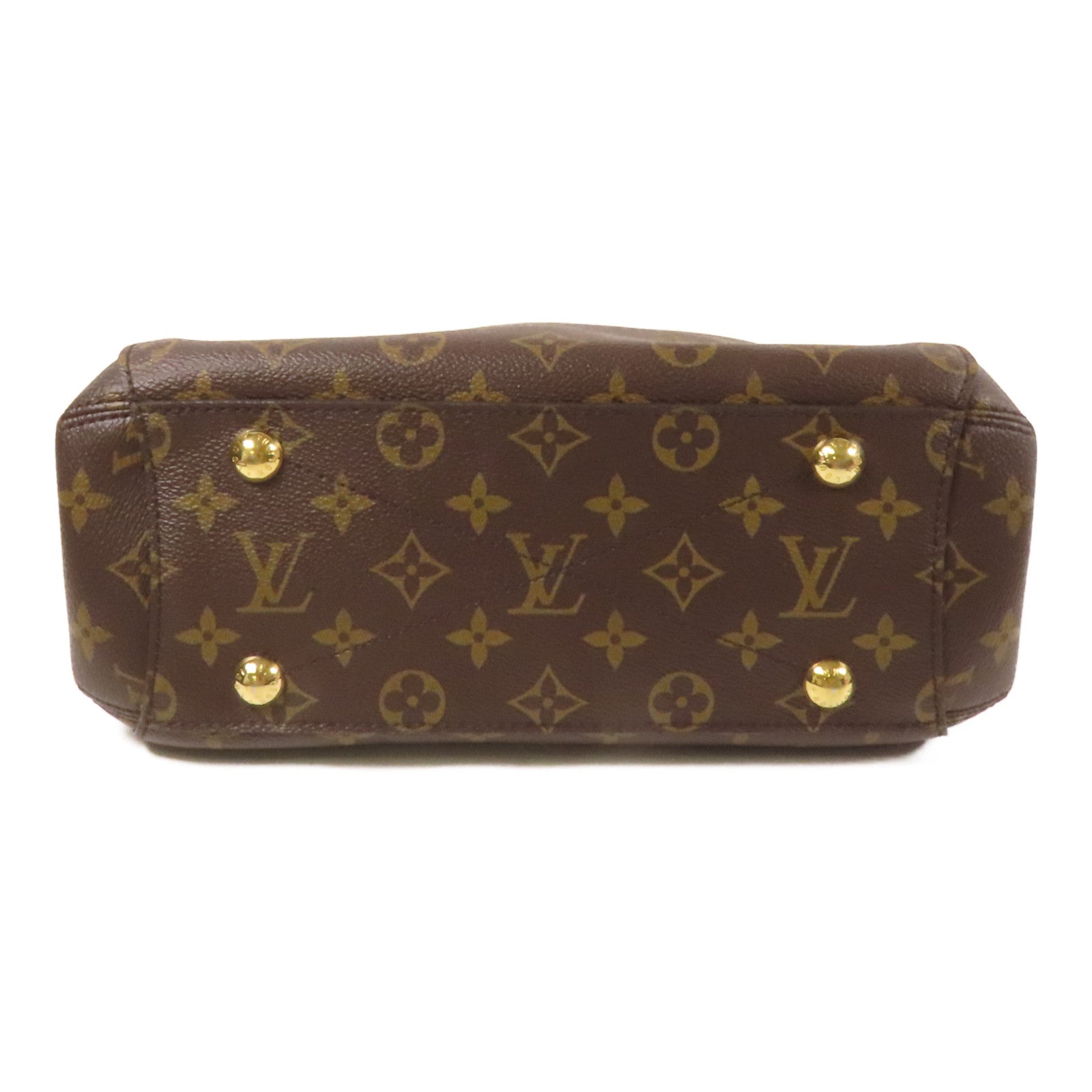 LOUIS VUITTON Monogram Montaigne BB金扣手挽肩背兩用袋棕色