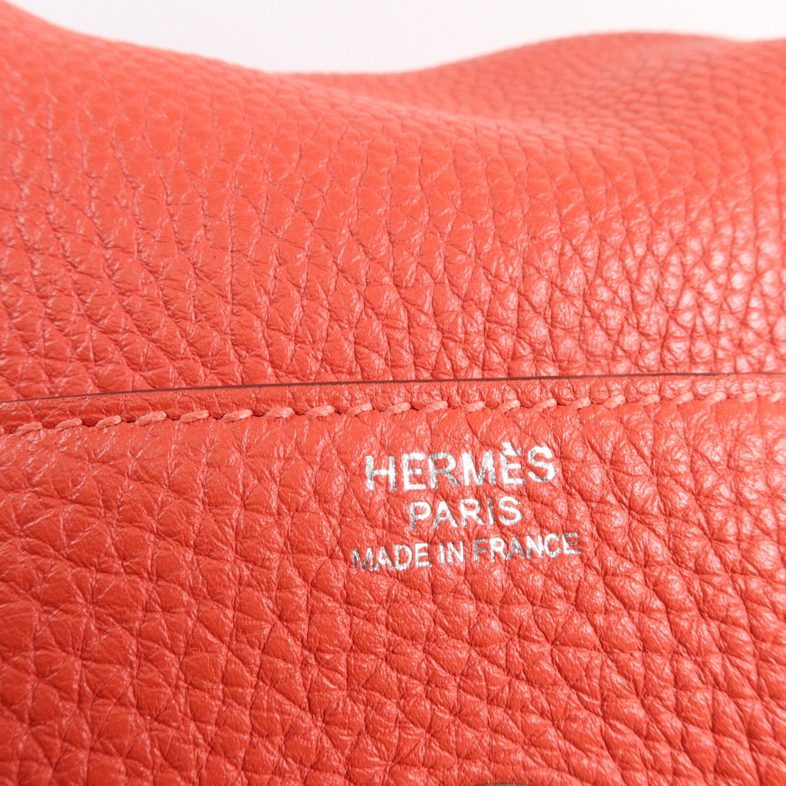 HERMES Clemence皮革Lindy 30手挽肩背兩用袋Rouge Pivoine
