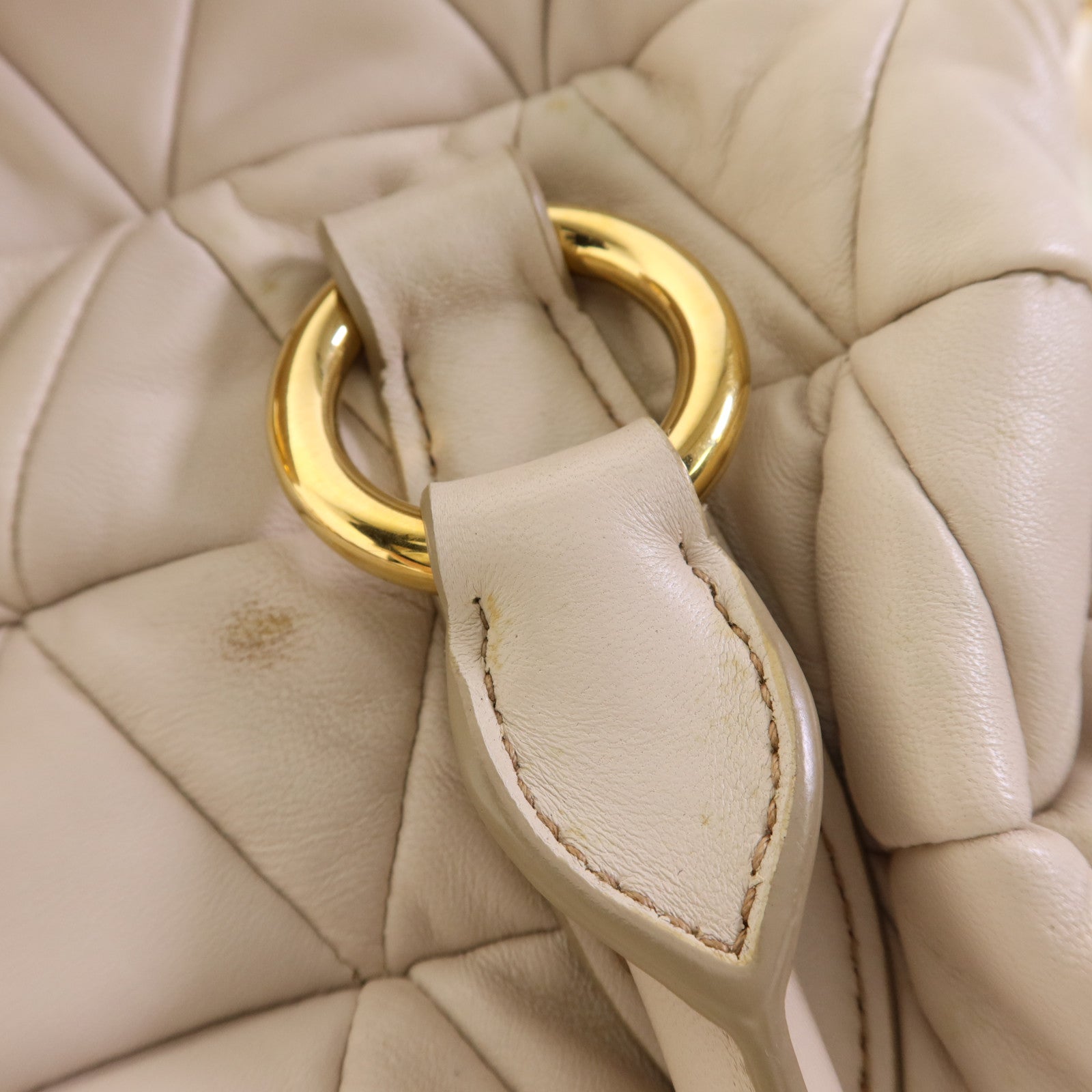 Miu Miu 羊皮皮革2 Way Shoulder Bag金扣手挽肩背兩用袋