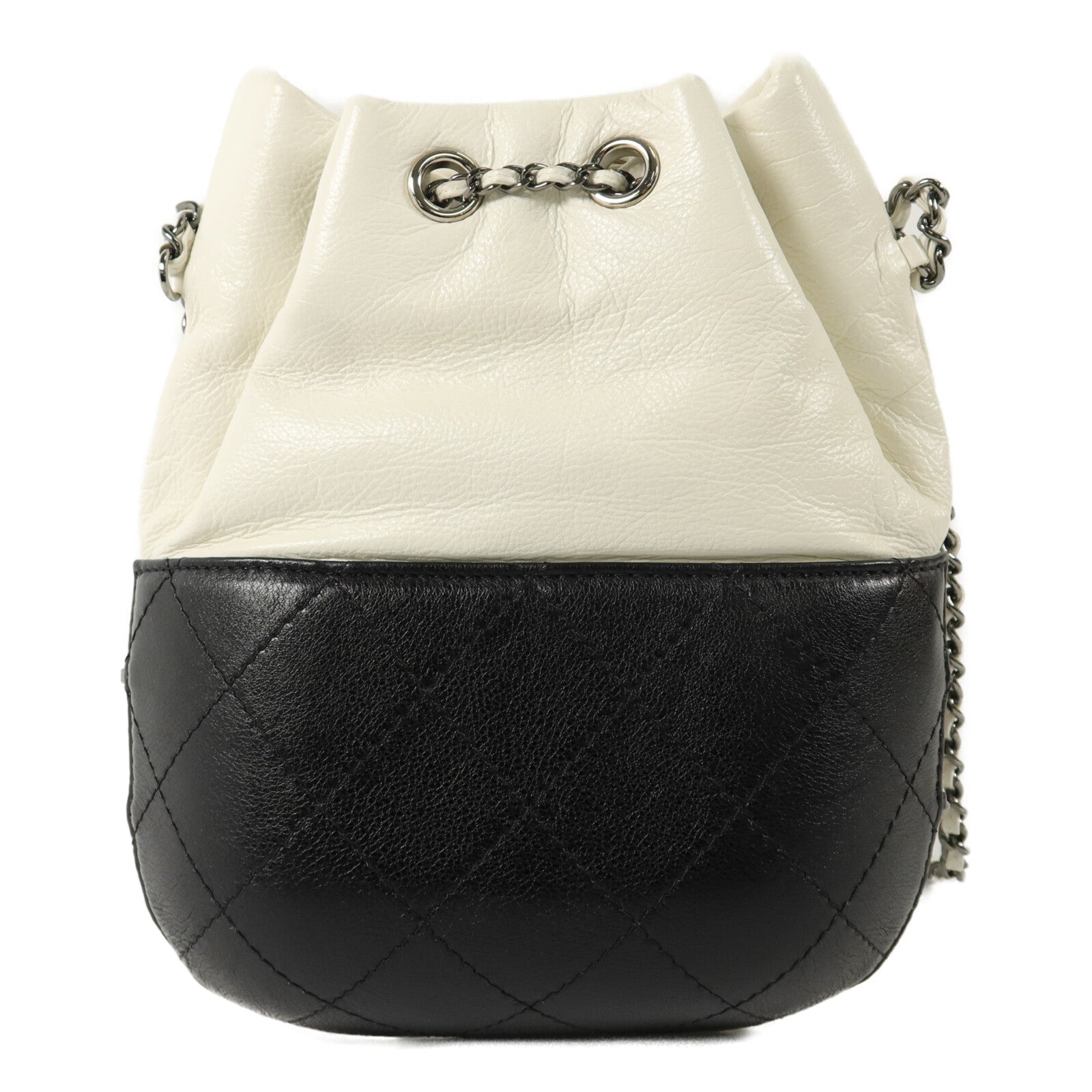 CHANEL 牛皮皮革Gabrielle Bucket鏈帶肩背袋