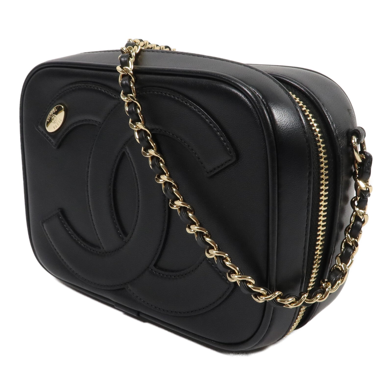 CHANEL 羊皮皮革CoCo Mark Mania鏈帶肩背袋