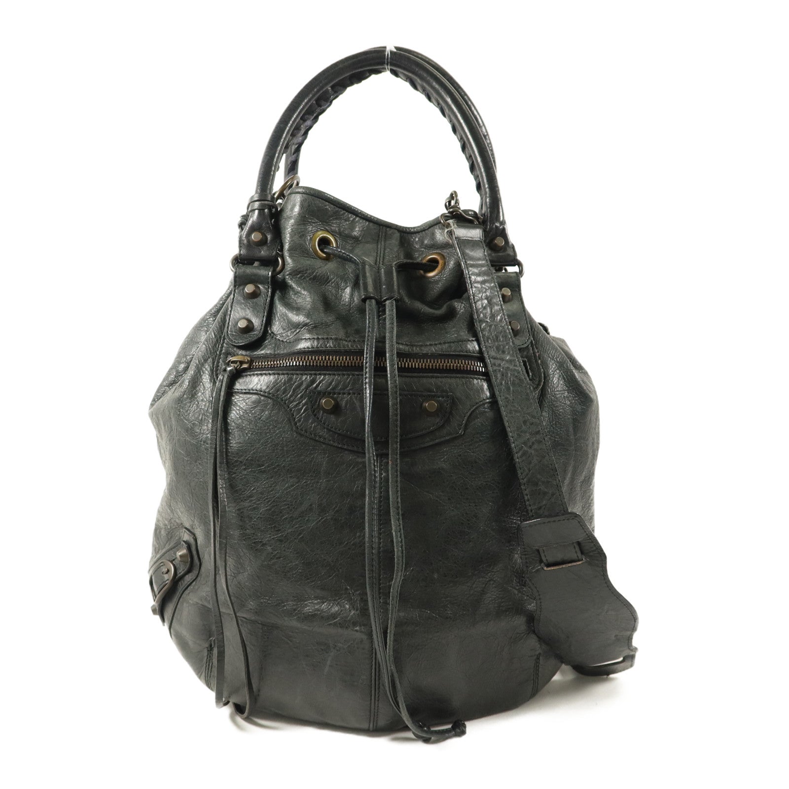 BALENCIAGA 牛皮皮革Classic Pompon手挽肩背兩用袋