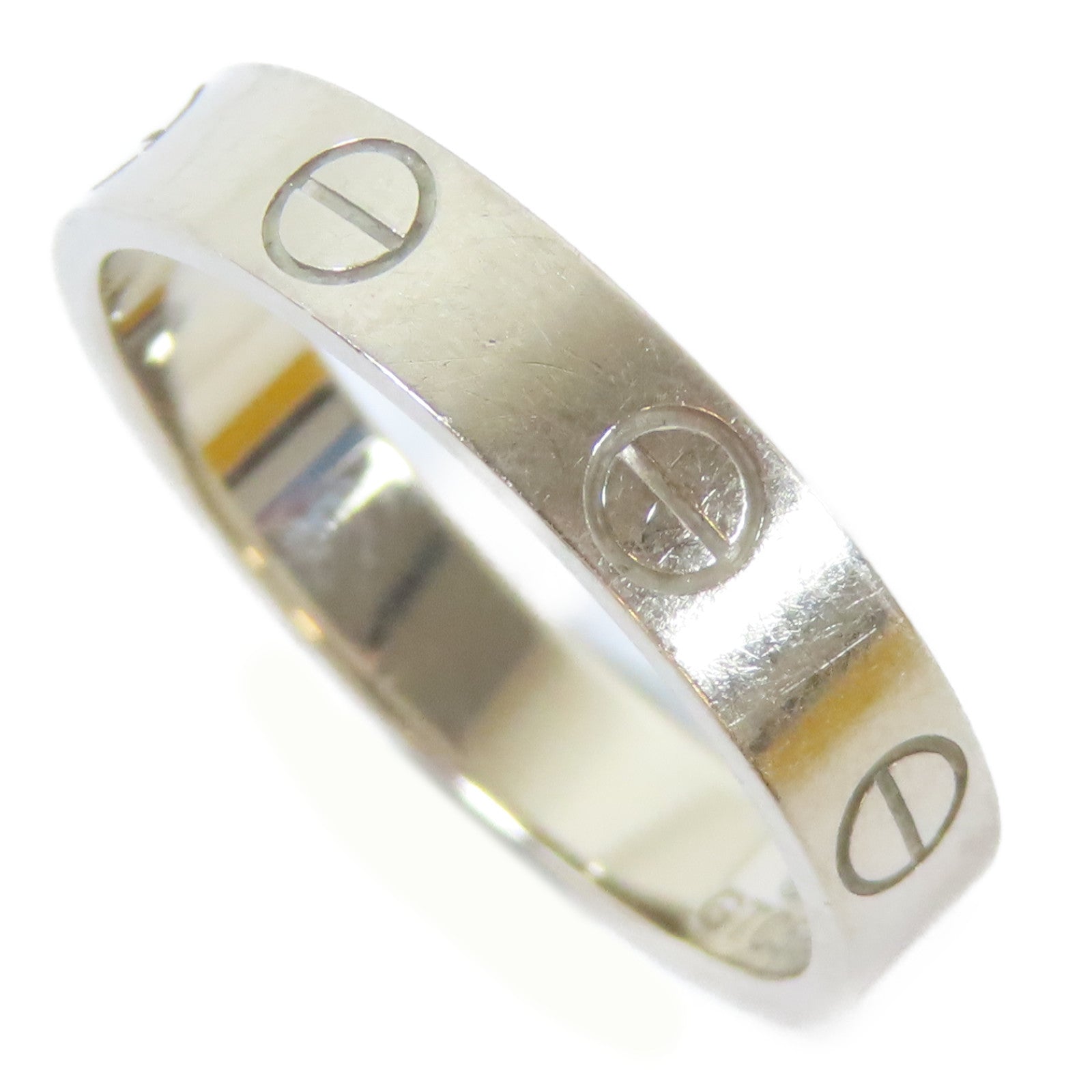 CARTIER 18K白金Love Ring戒指Cartier#51/US#5.5