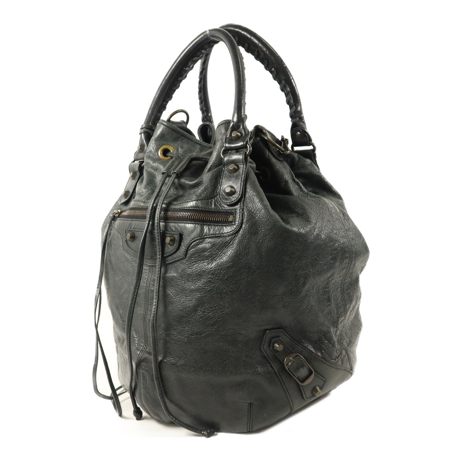 BALENCIAGA 牛皮皮革Classic Pompon手挽肩背兩用袋