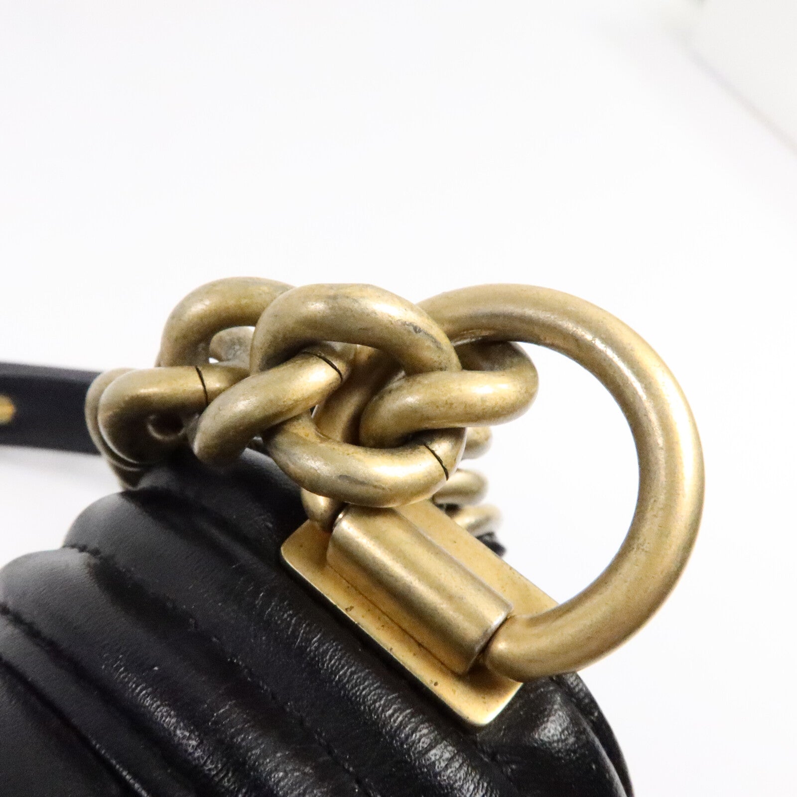 CHANEL 羊皮皮革Boy 20鏈帶肩背袋