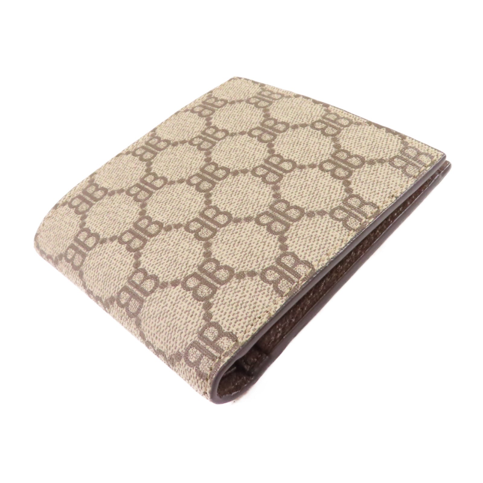 BALENCIAGA 塗層帆布Balenciaga x Gucci Folded Wallet短錢包啡色