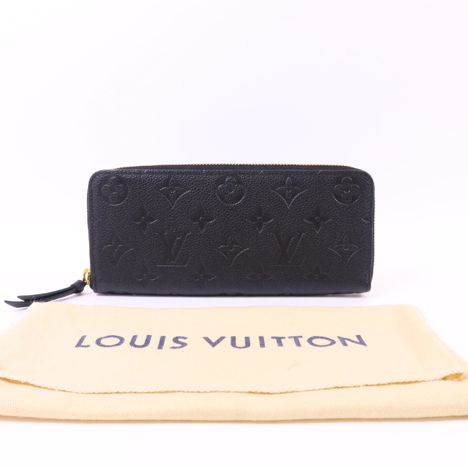 LOUIS VUITTON Monogram Empreinte Clemence Long Wallet金扣拉鏈長錢包