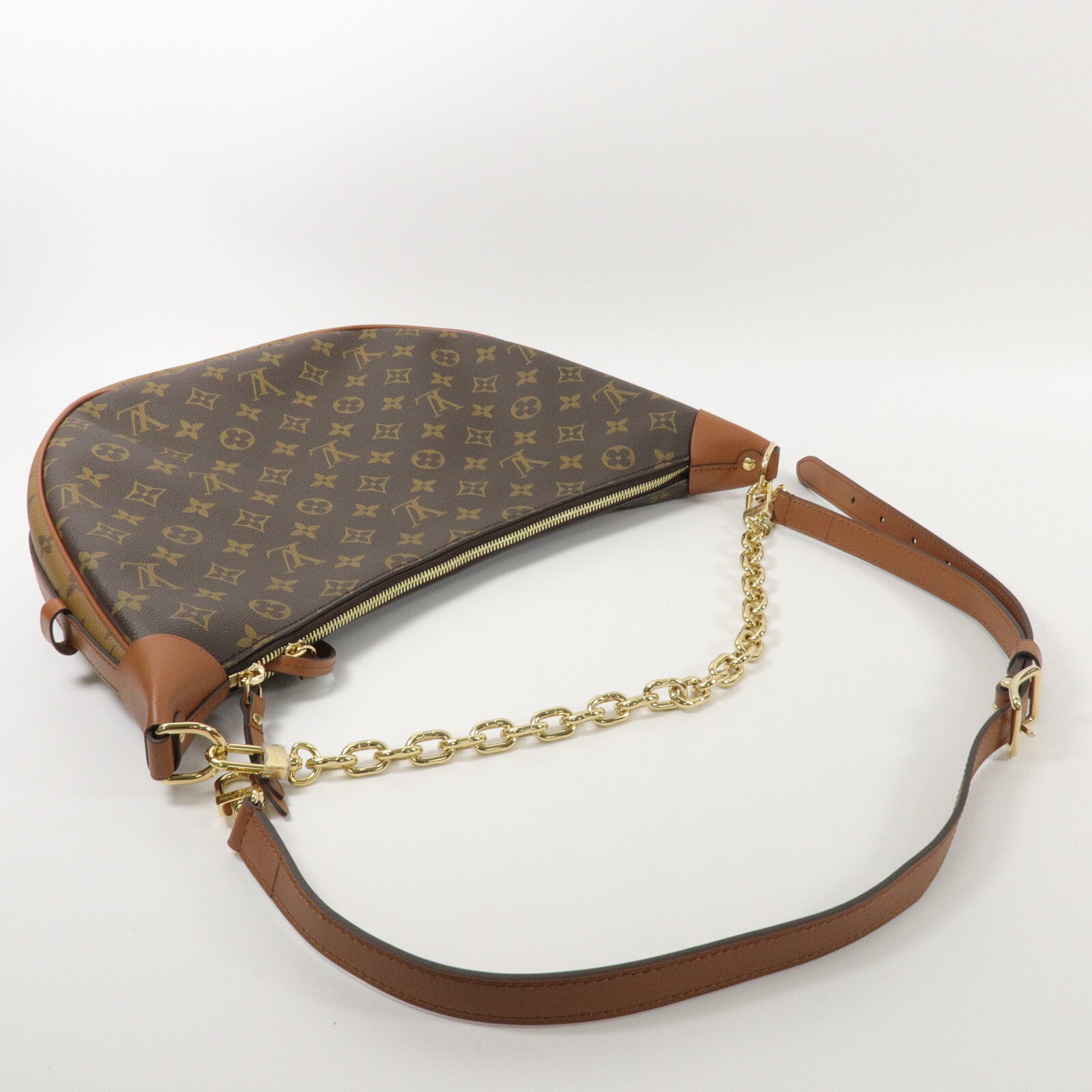 LOUIS VUITTON Monogram Reverse Loop Hobo手挽肩背兩用袋
