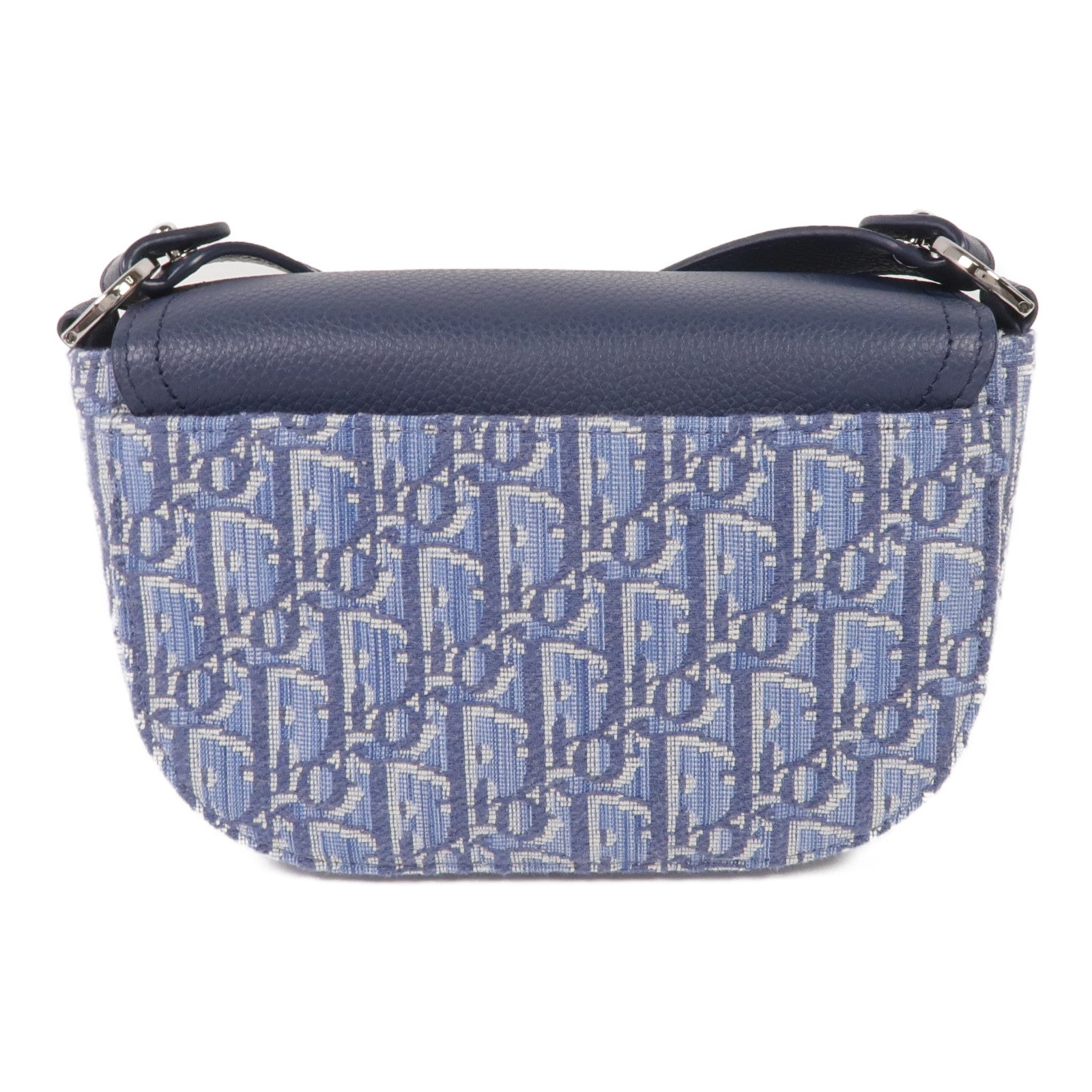 Dior 帆布/牛皮皮革Mini Saddle Messenger Bag金扣肩背袋