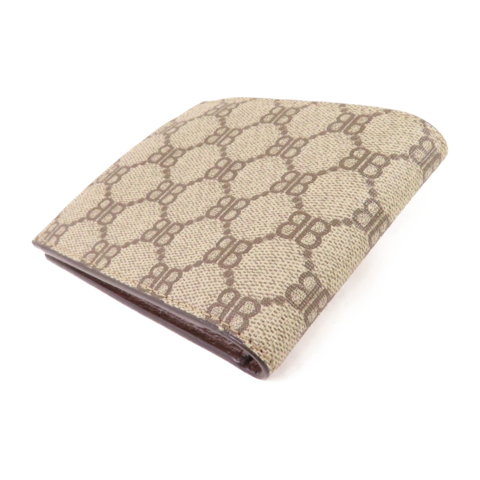 BALENCIAGA 塗層帆布Balenciaga x Gucci Folded Wallet短錢包啡色