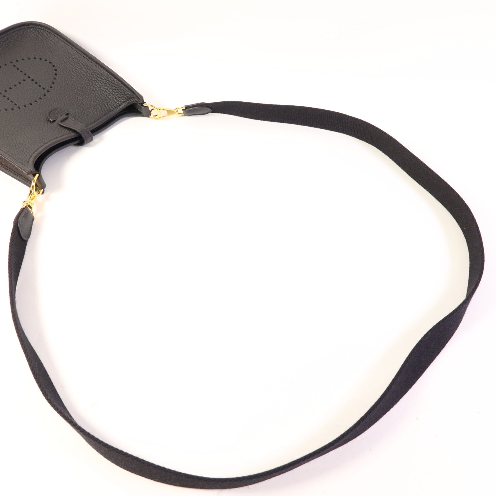 HERMES Clemence皮革Evelyne TPM金扣肩背袋Noir