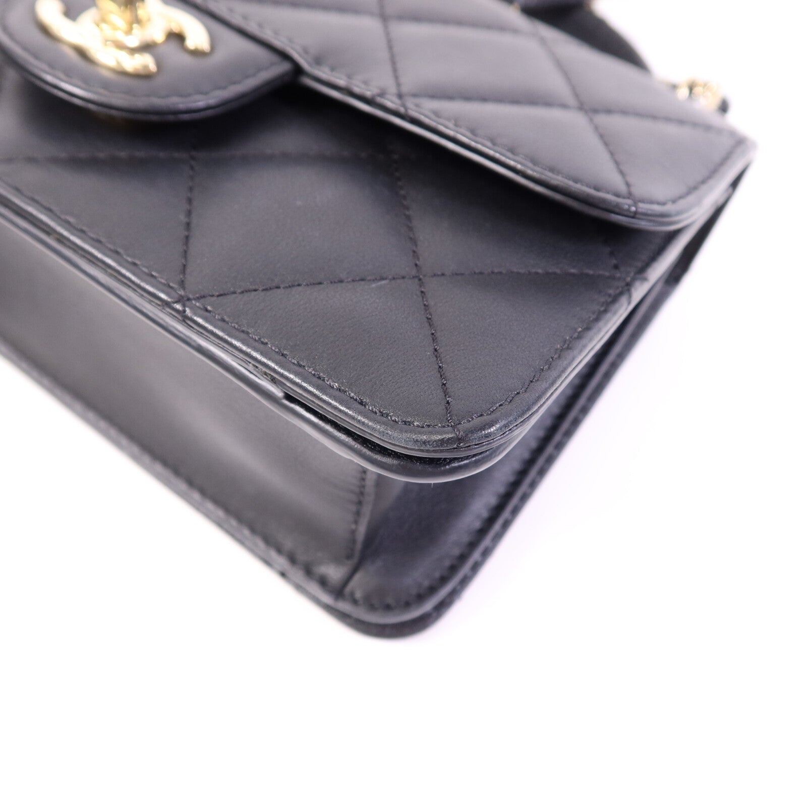 CHANEL 牛皮皮革2 Way Shoulder Bag金扣鏈帶肩背袋