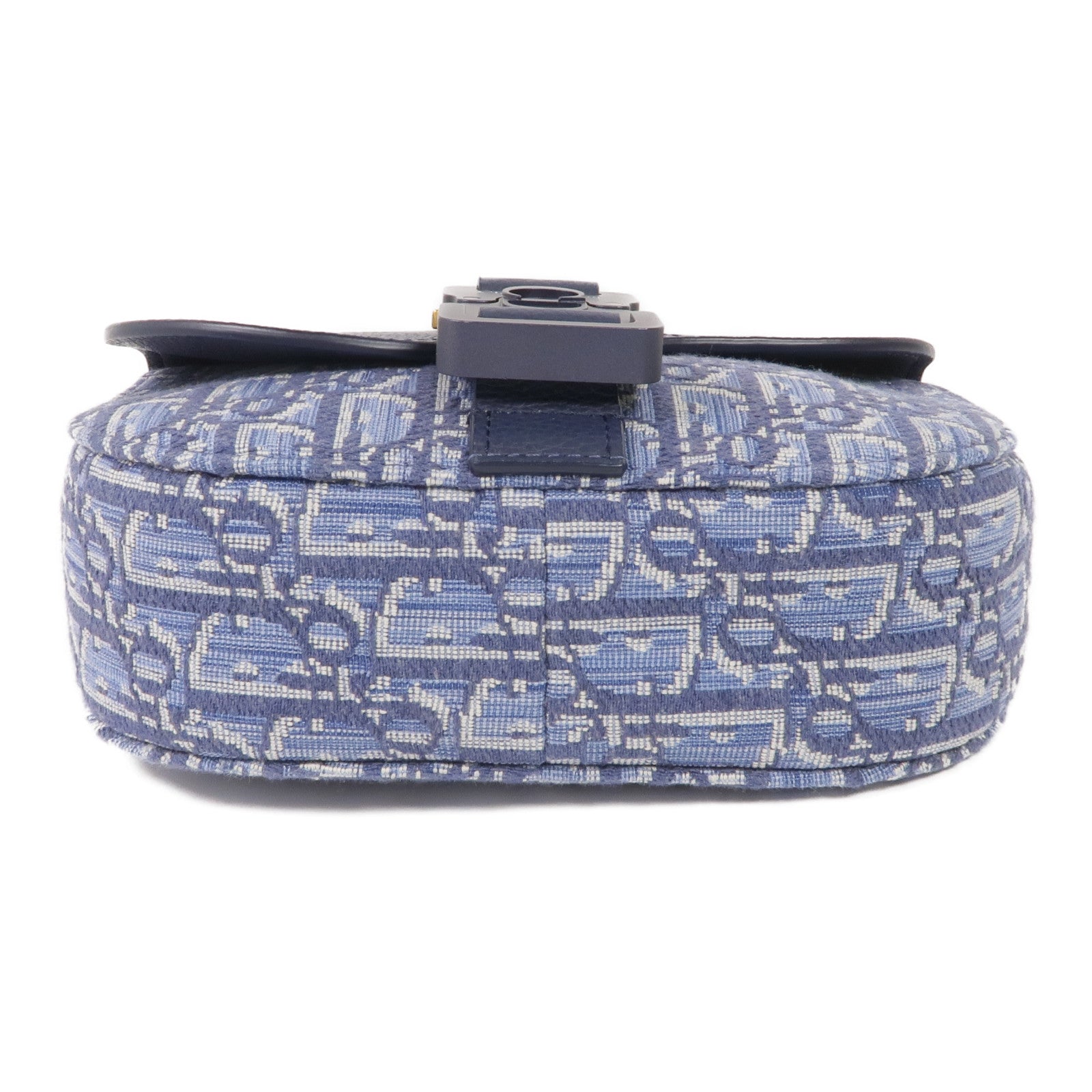 Dior 帆布/牛皮皮革Mini Saddle Messenger Bag金扣肩背袋