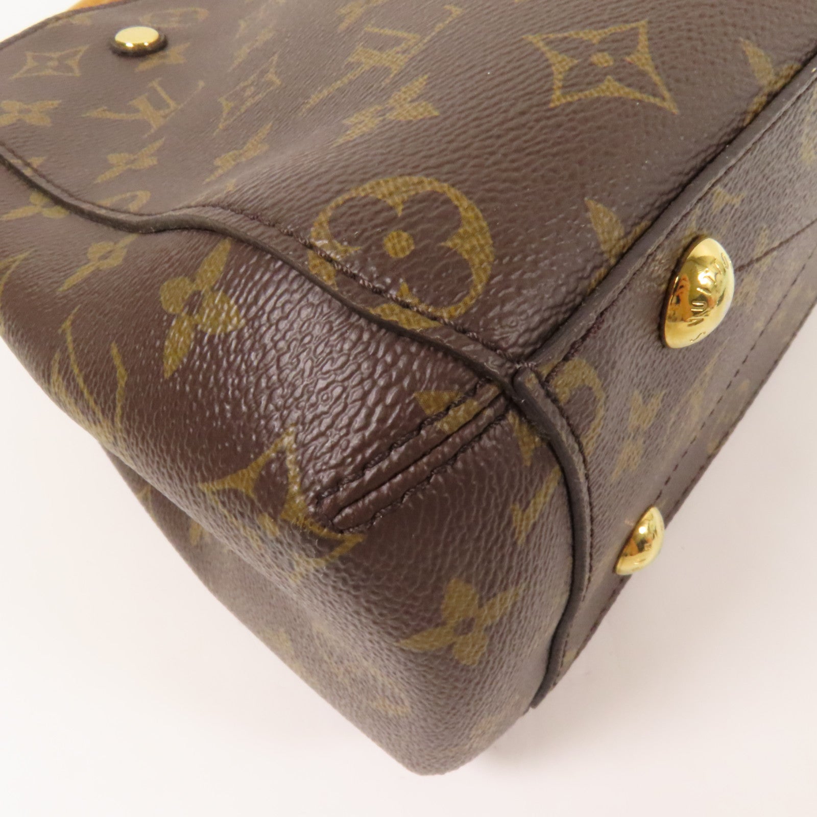LOUIS VUITTON Monogram Montaigne BB金扣手挽肩背兩用袋棕色