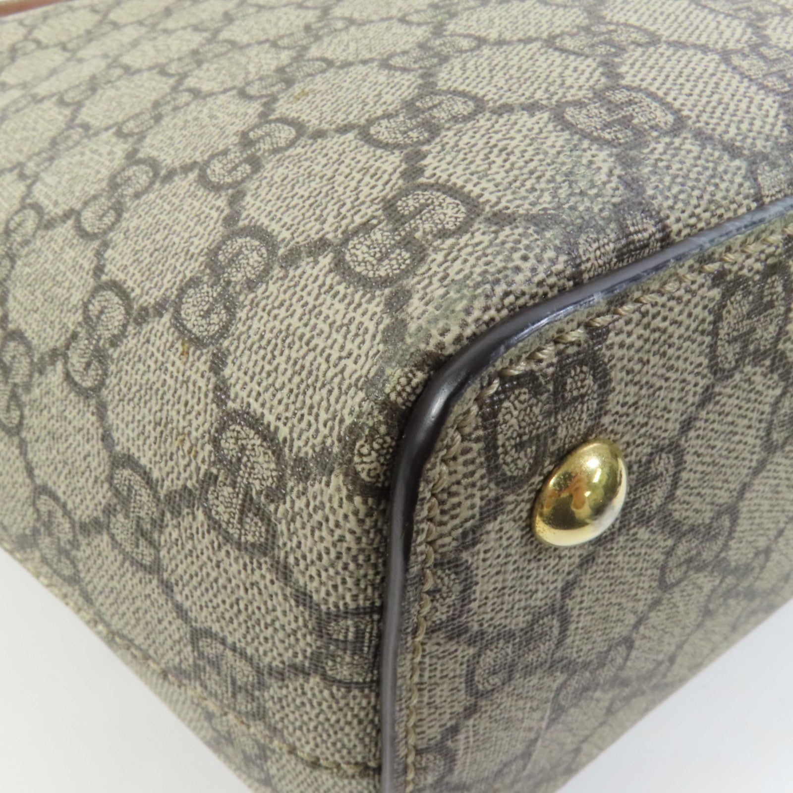 GUCCI 塗層帆布GG Supreme金扣肩背袋