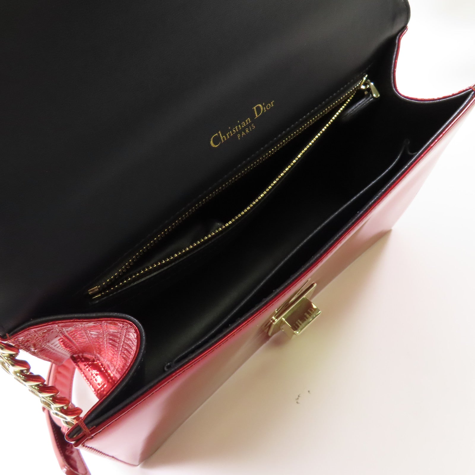 Dior 【激減優惠】牛皮皮革Diorama金扣鏈帶肩背袋