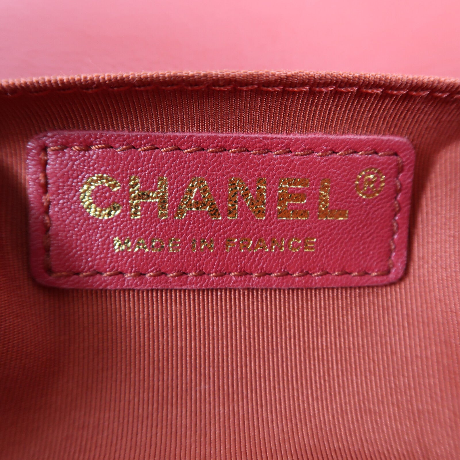 CHANEL 牛皮皮革Boy 25金扣鏈帶肩背袋