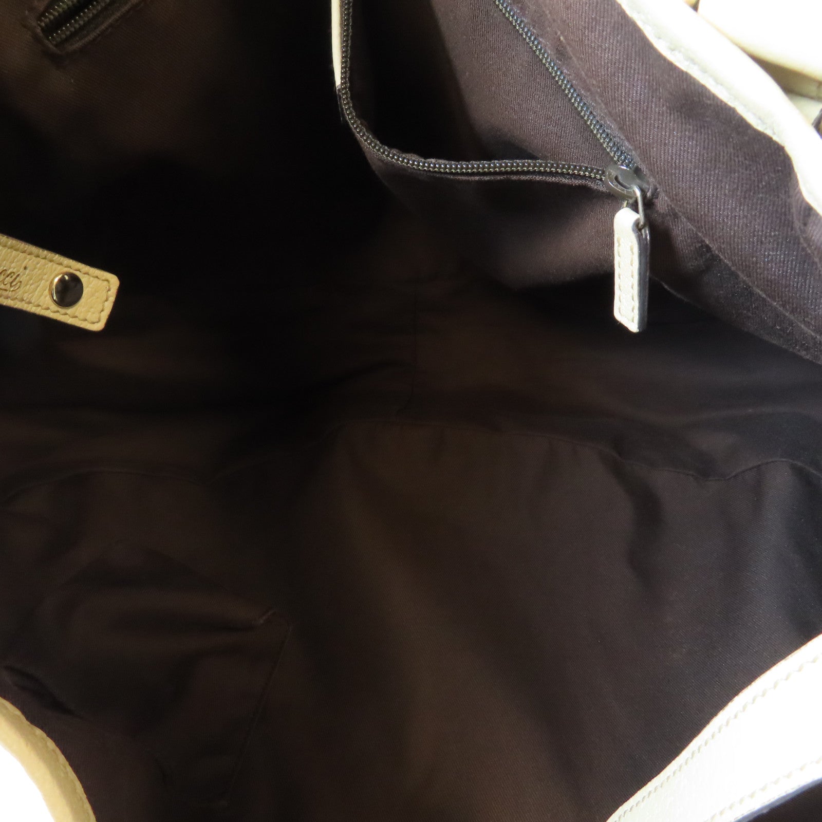 GUCCI 【激減優惠】帆布Abbey Shoulder Bag金扣肩背袋米色