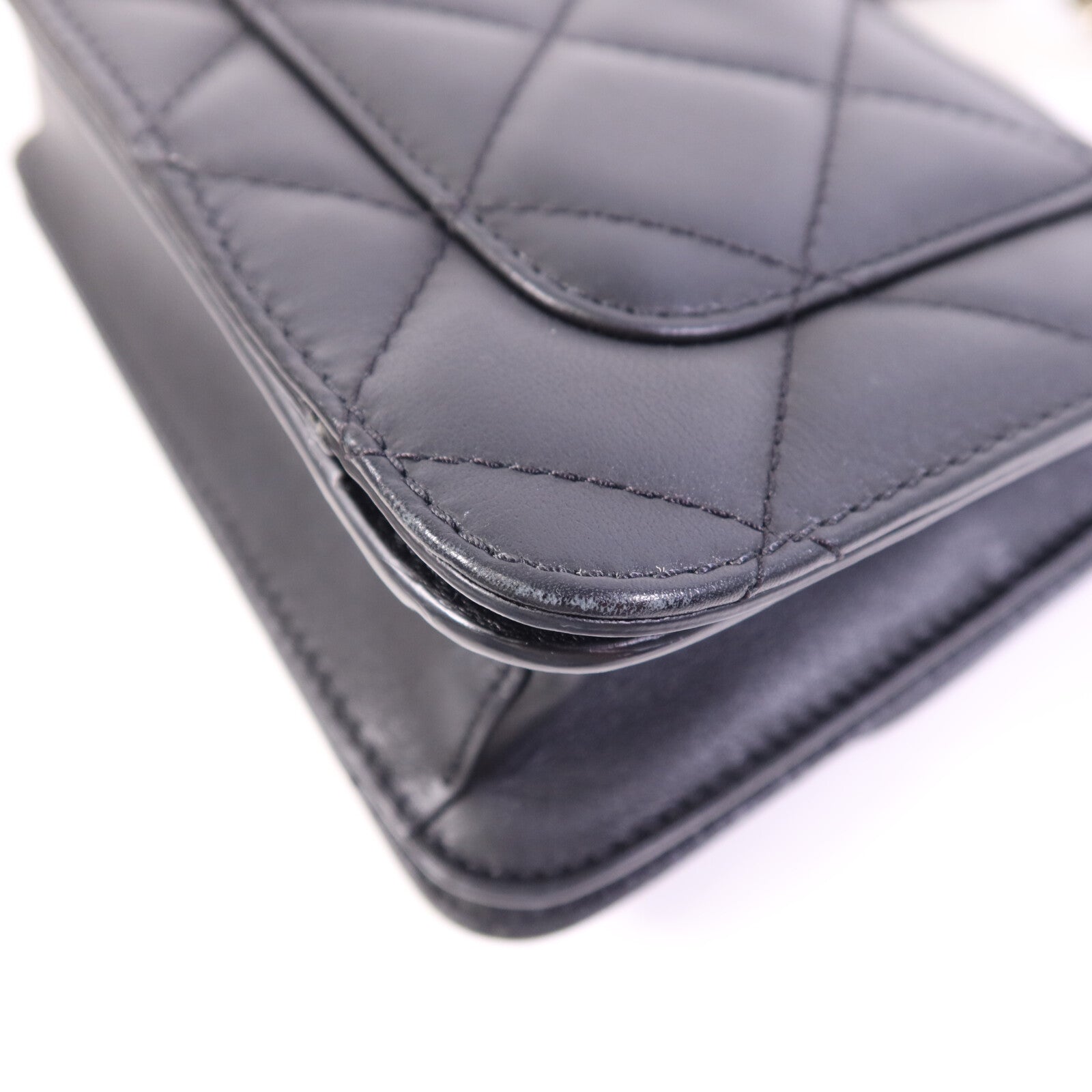 CHANEL 牛皮皮革2 Way Shoulder Bag金扣鏈帶肩背袋