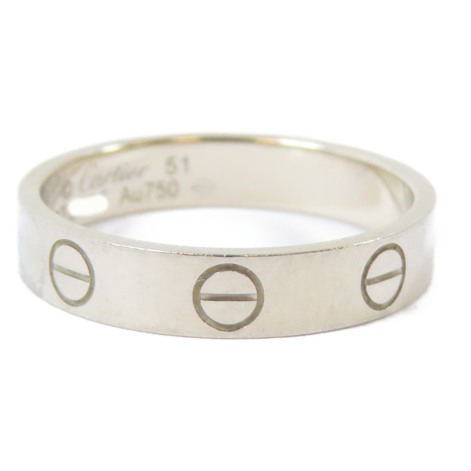 CARTIER 18K白金Love Ring戒指Cartier#51/US#5.5