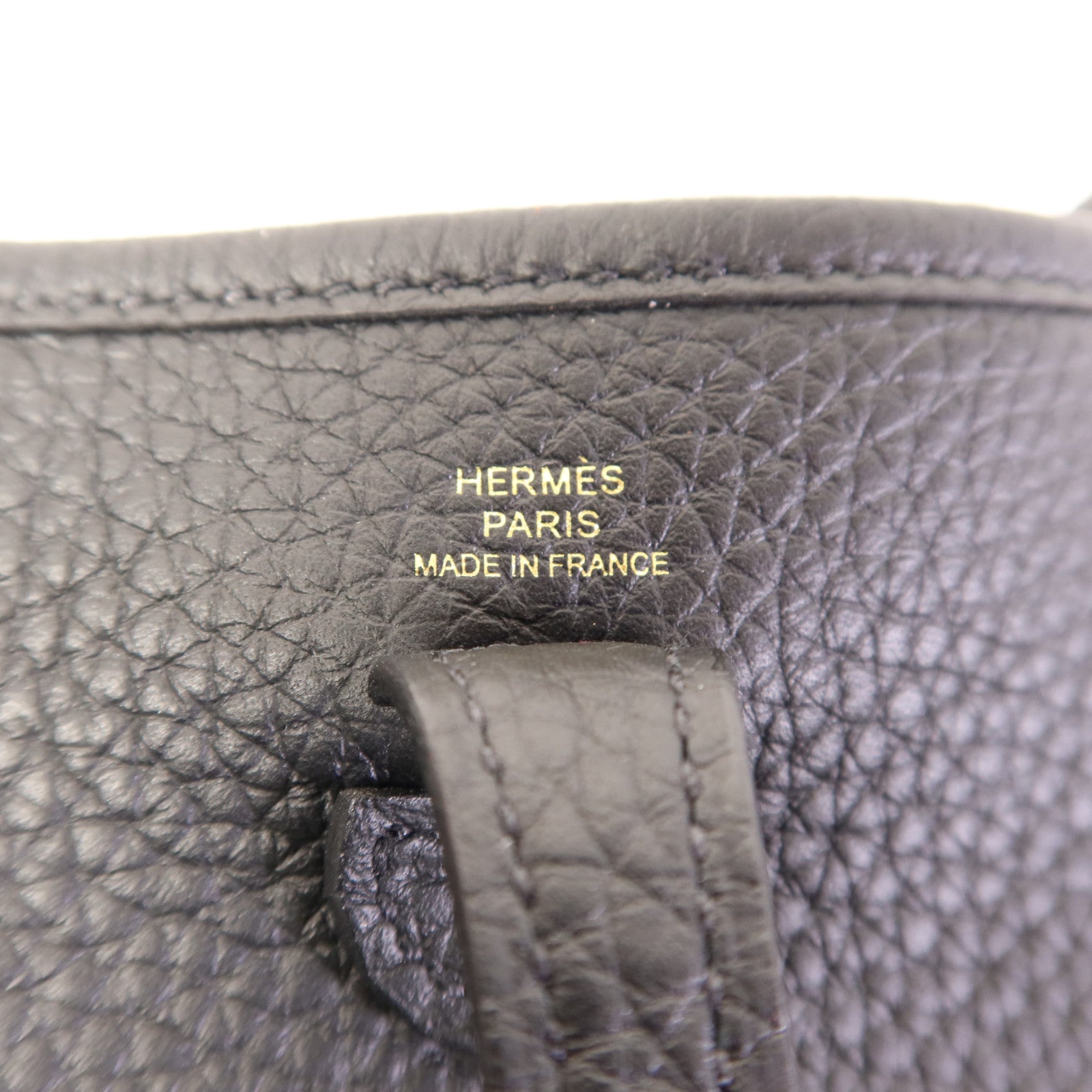 HERMES Clemence皮革Evelyne TPM金扣肩背袋Noir