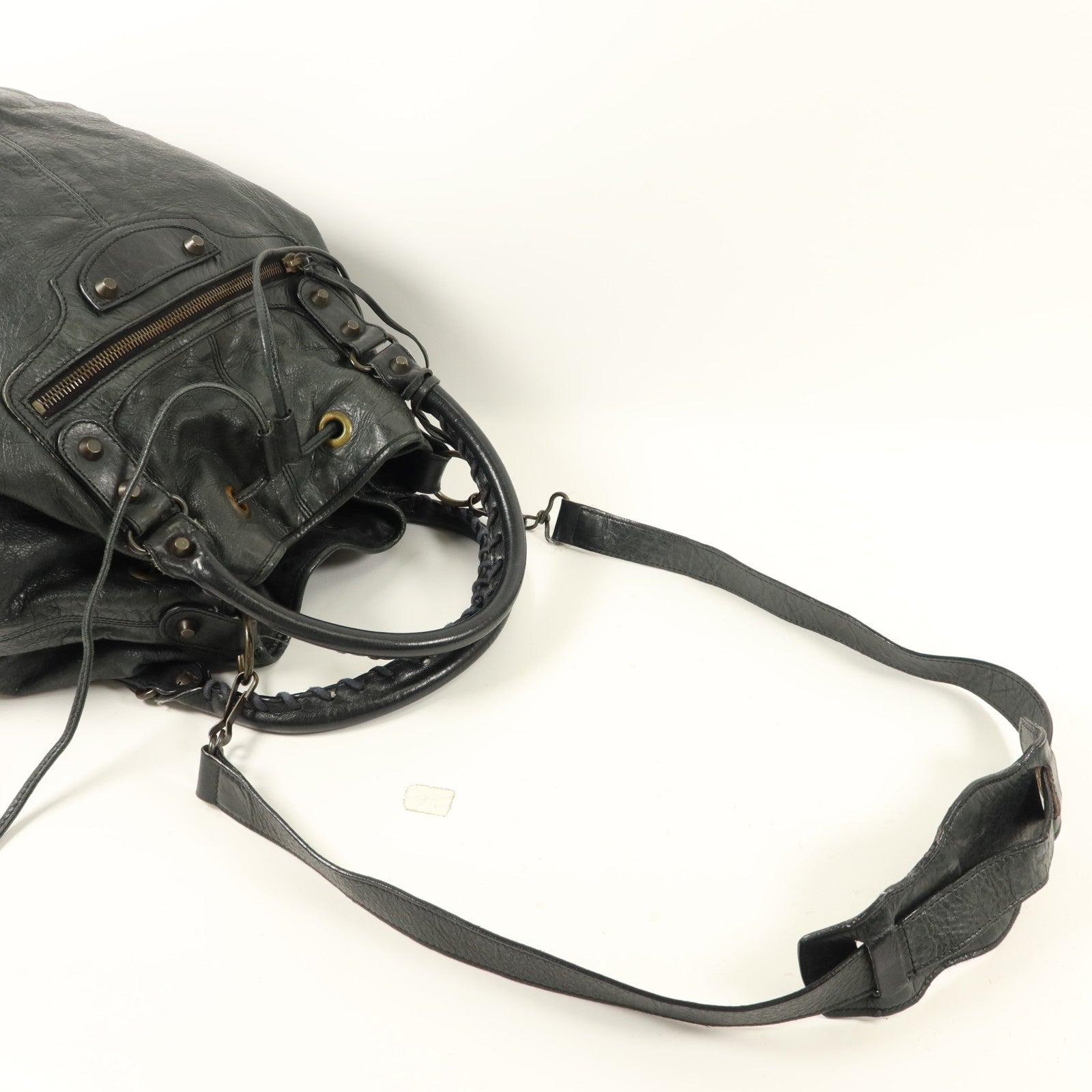 BALENCIAGA 牛皮皮革Classic Pompon手挽肩背兩用袋