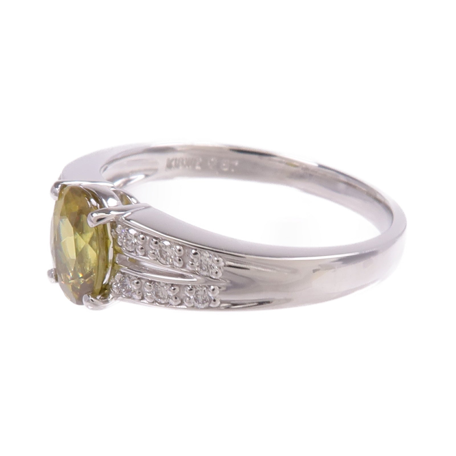 JEWELRY 18K白金Sphene Diamond Ring榍/鑽石戒指US#7.5