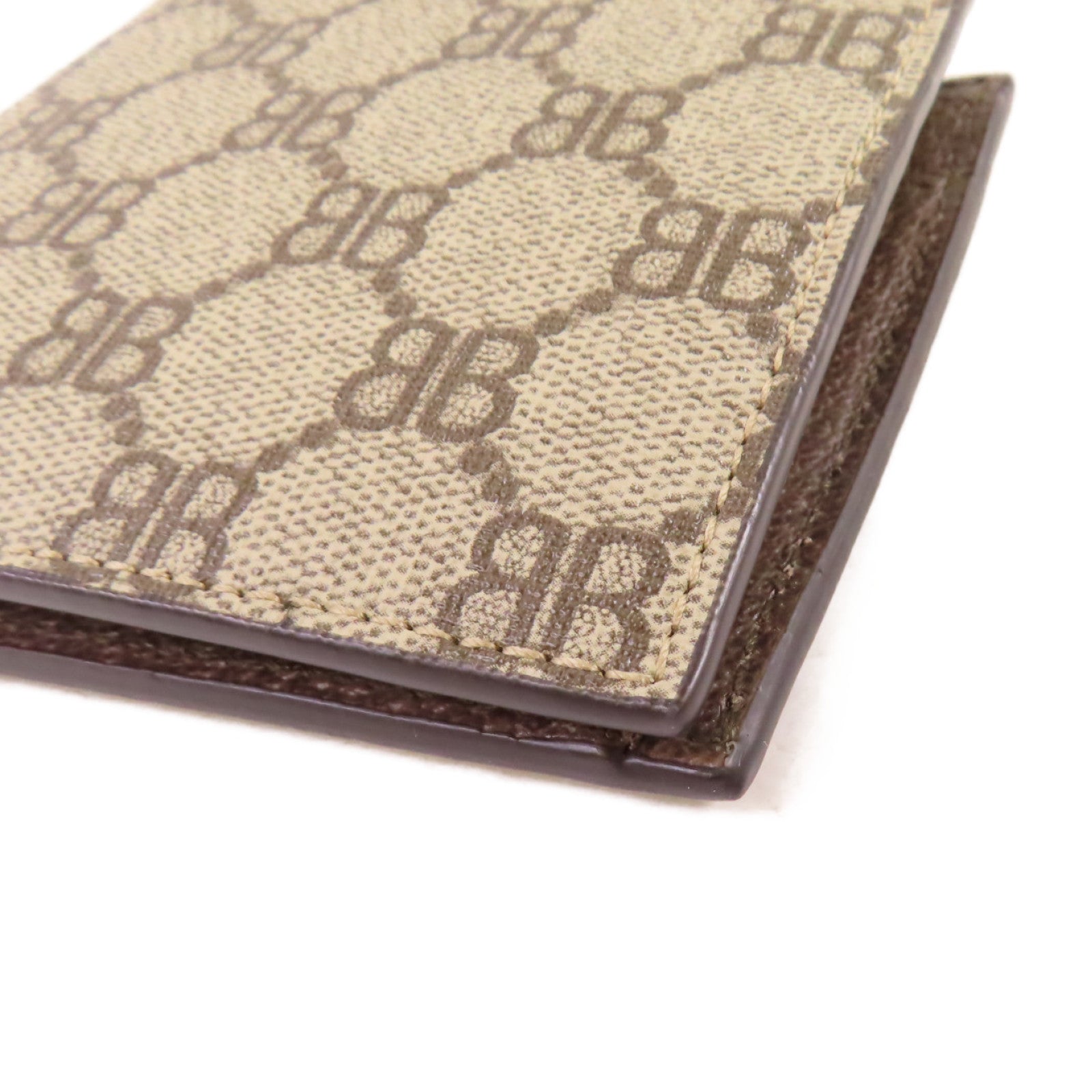 BALENCIAGA 塗層帆布Balenciaga x Gucci Folded Wallet短錢包啡色