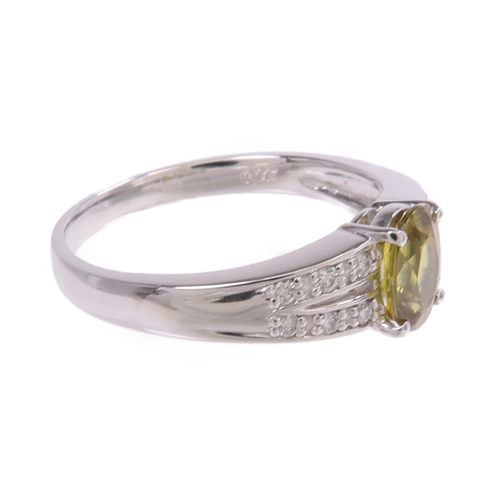 JEWELRY 18K白金Sphene Diamond Ring榍/鑽石戒指US#7.5