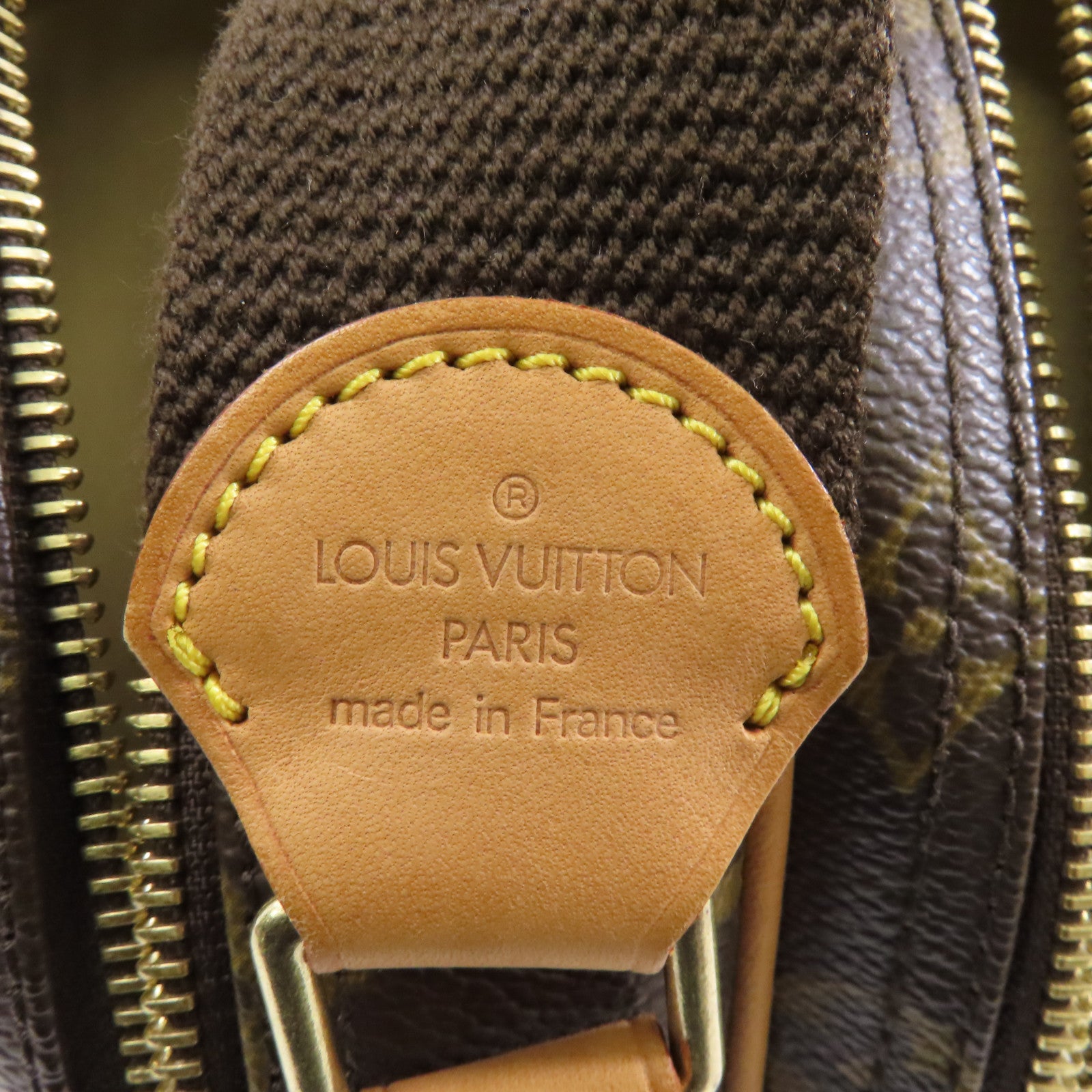 LOUIS VUITTON Monogram Reporter PM金扣肩背袋棕色