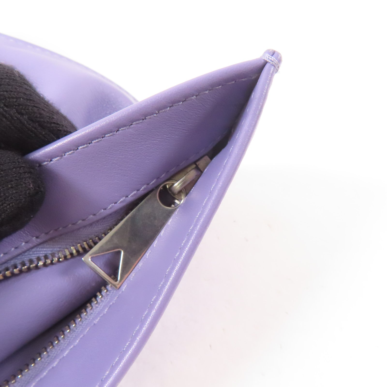 BOTTEGA VENETA 牛皮皮革Twist Mini銀扣手挽袋紫色